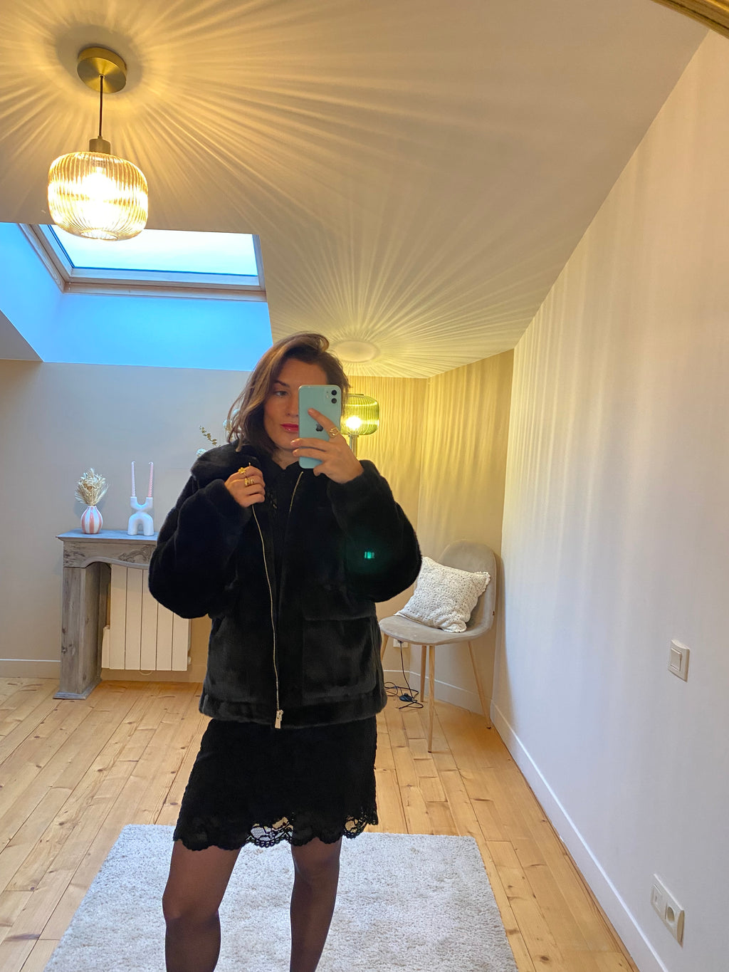 Fourrure Angèle - Noir