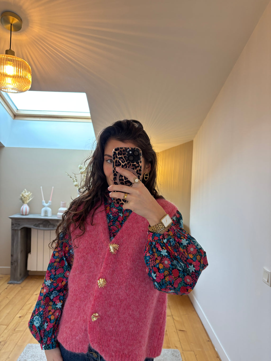 Gilet sans manches Lison - Rose