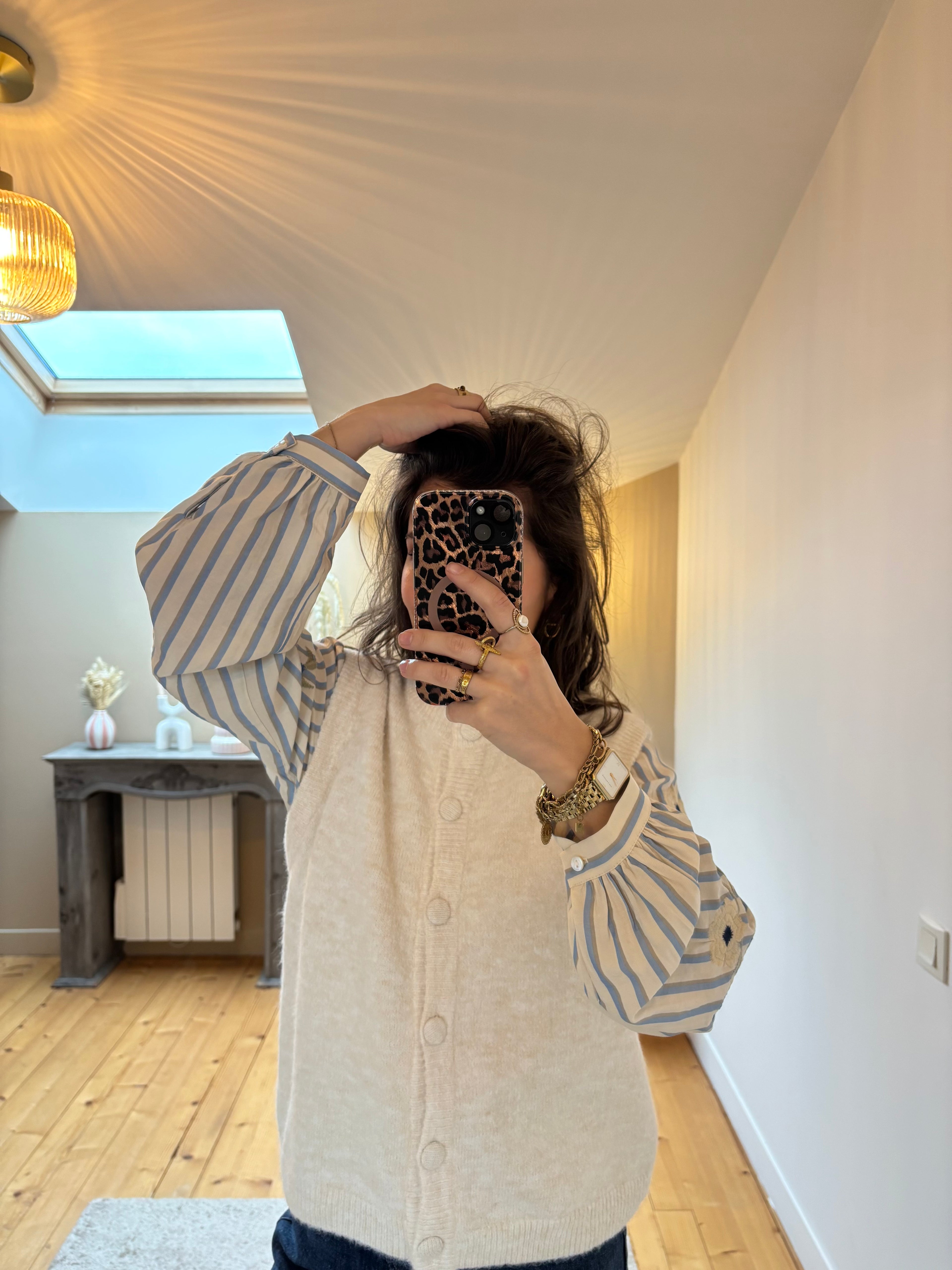 Gilet sans manches Lucie - Écru