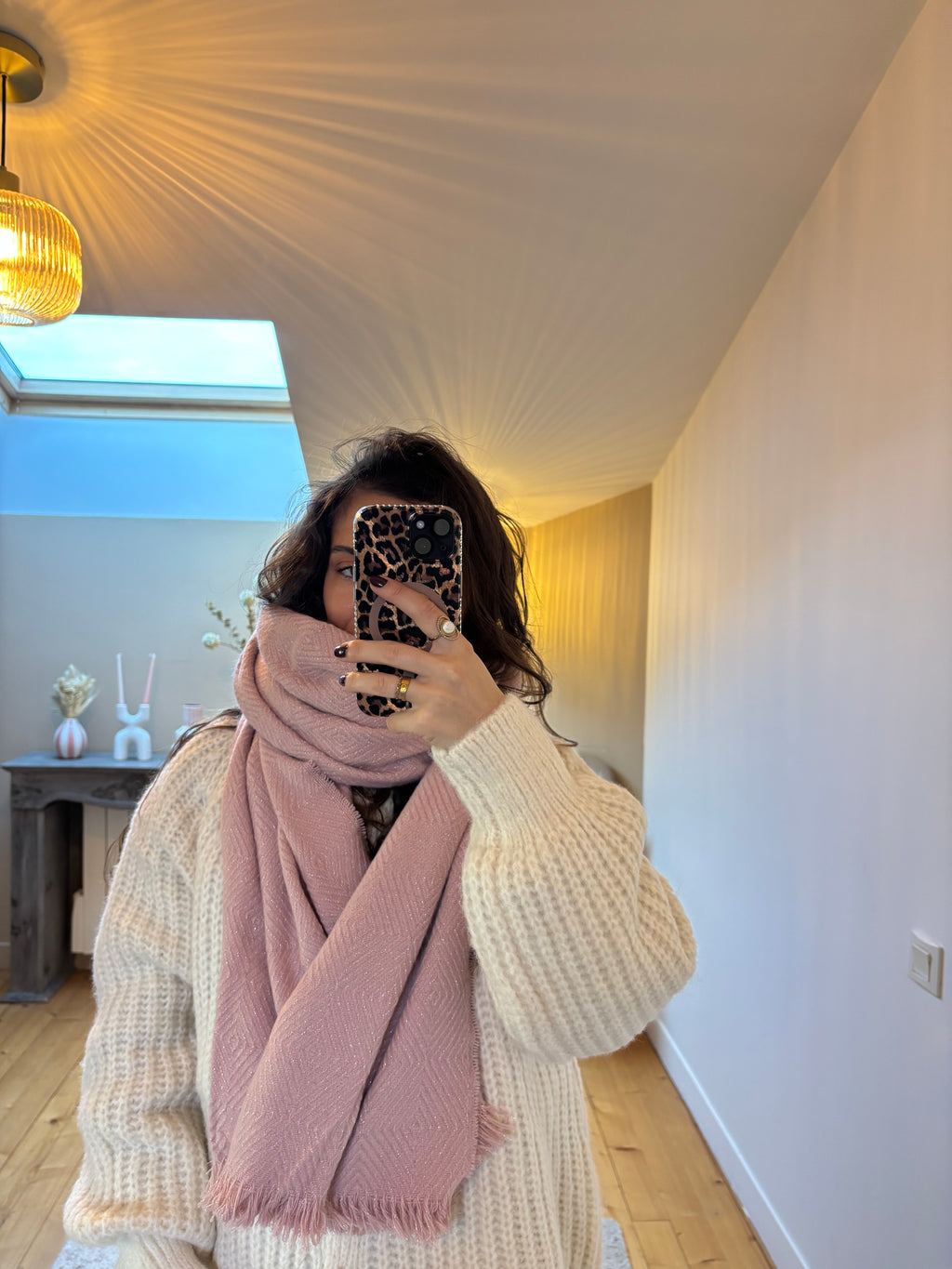 Écharpe Morgane - Rose