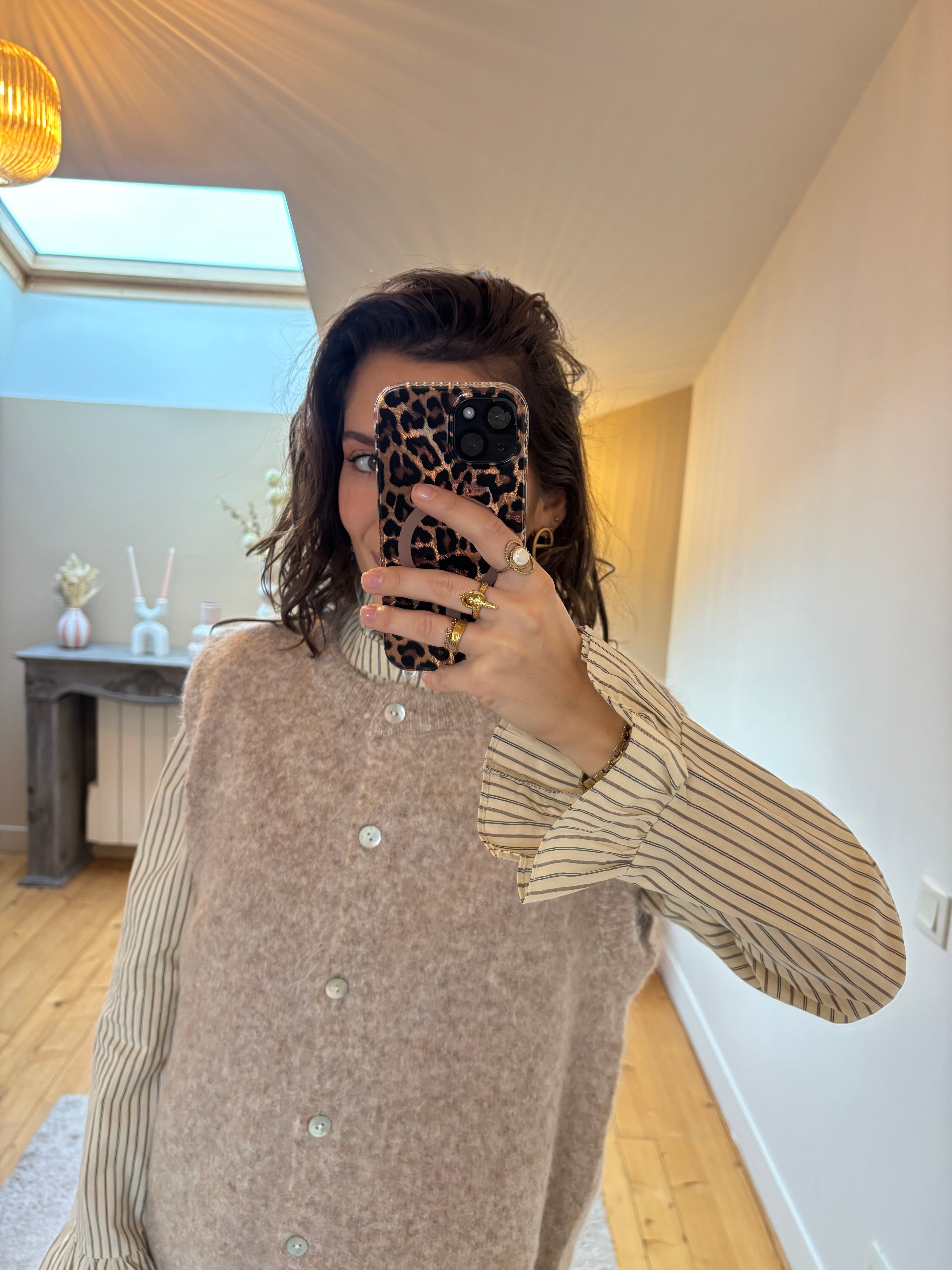 Gilet sans manches Lalie - Taupe