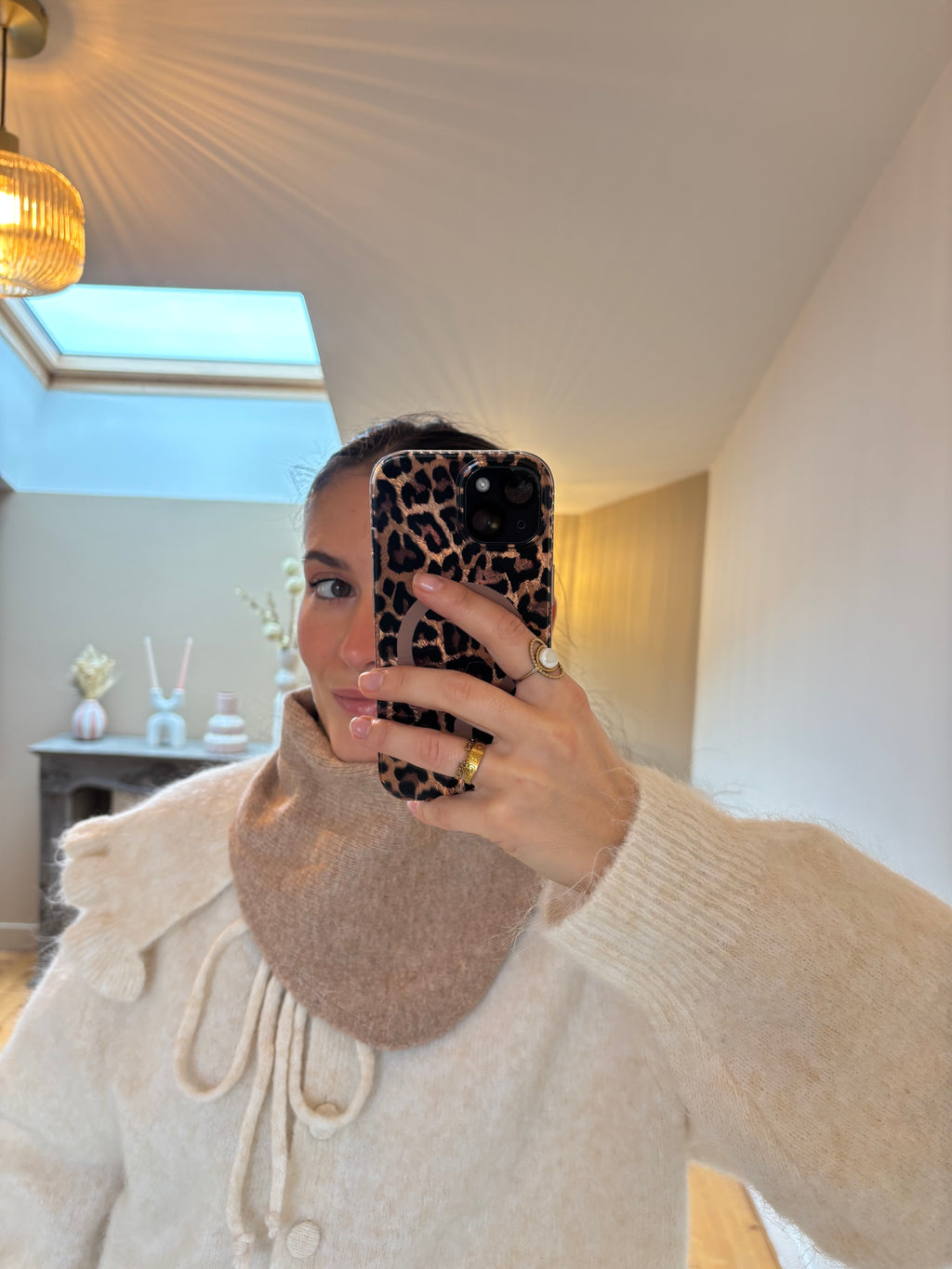 Foulard triangle Simon - Taupe