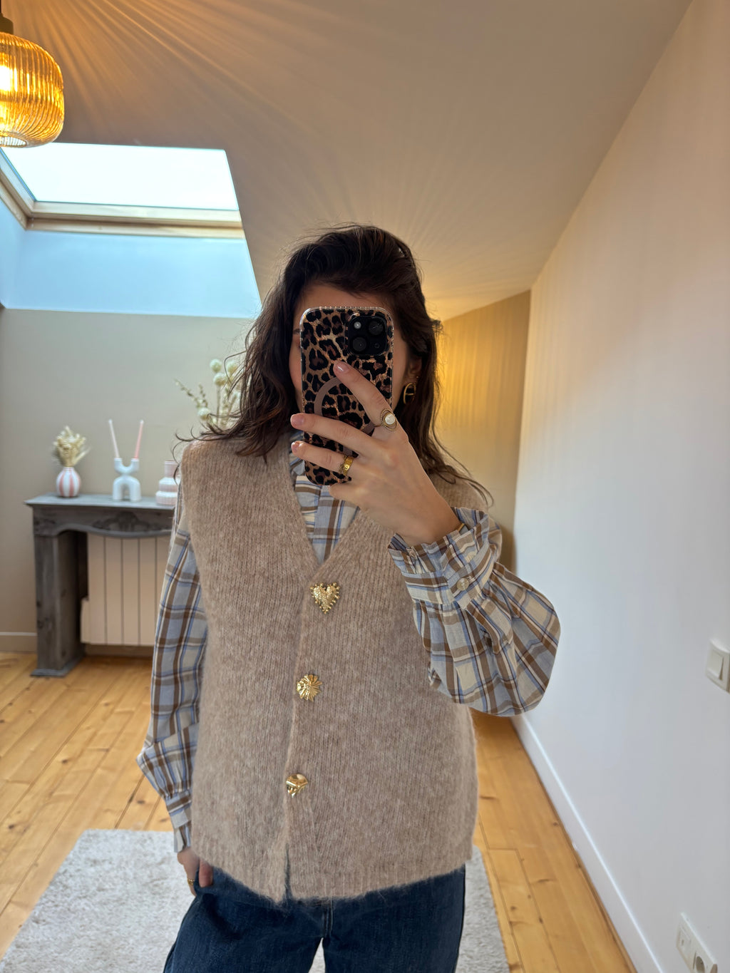 Gilet sans manches Lison - Taupe