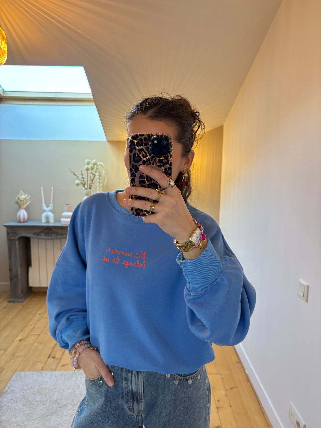 Sweat Homard - Bleu