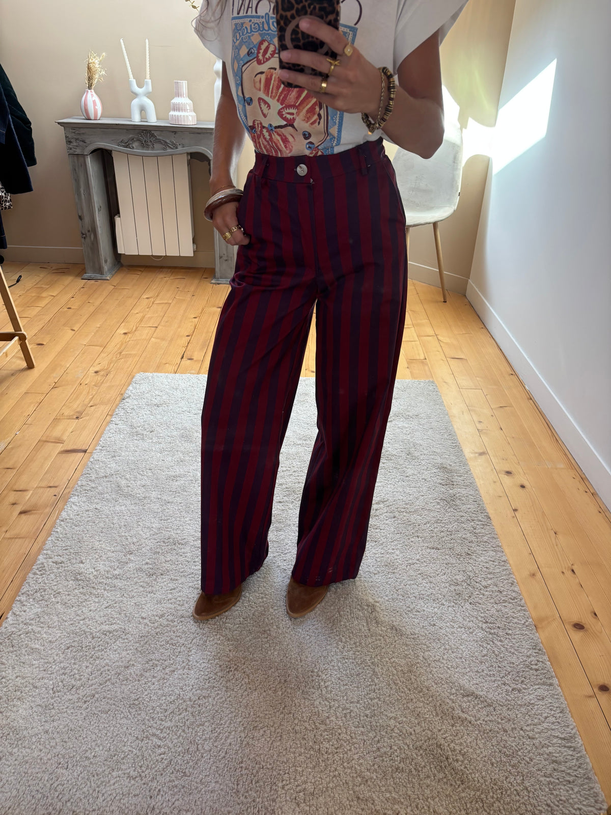 Pantalon Sara - Bordeaux