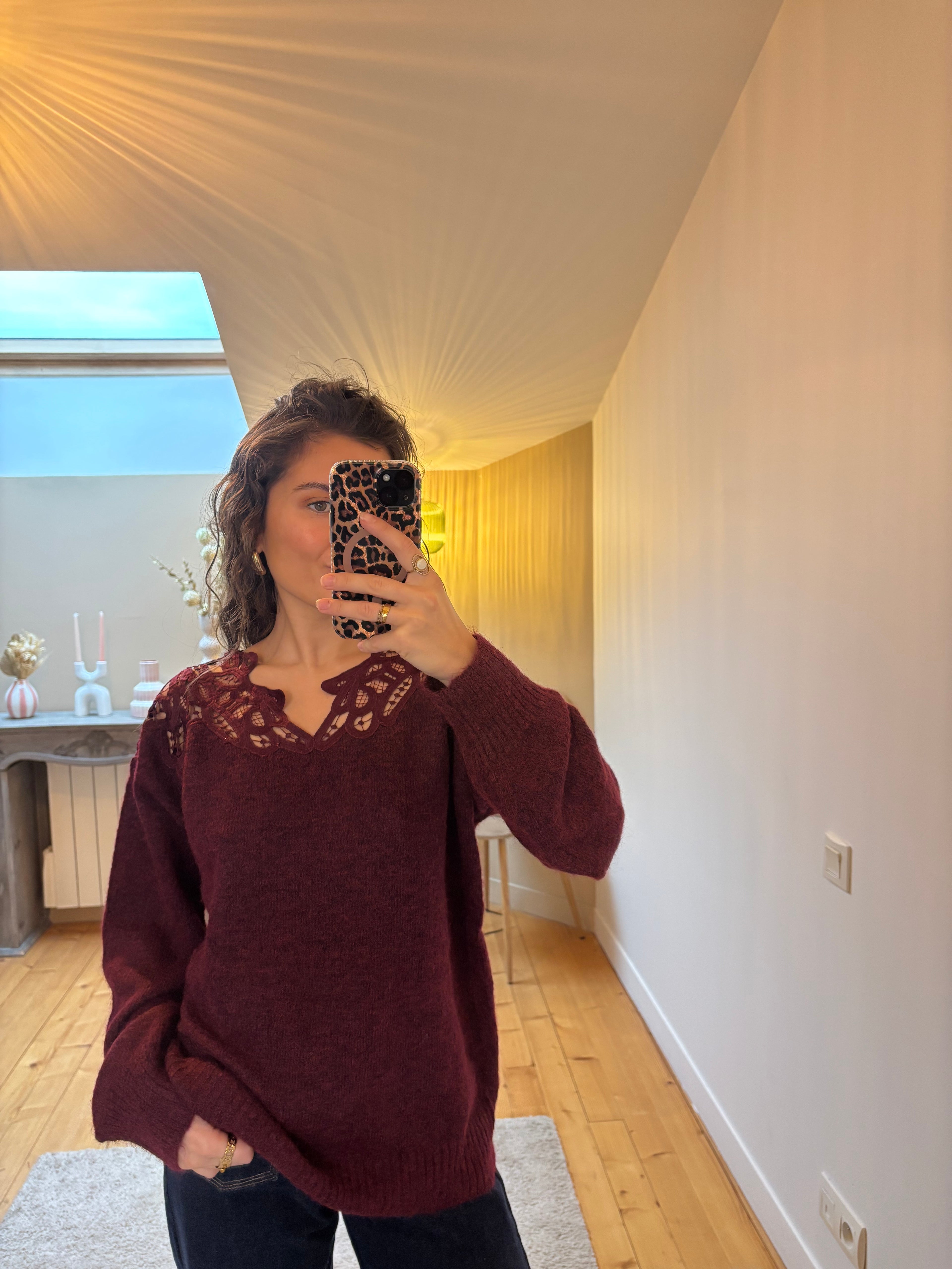 Pull Talia - Bordeaux