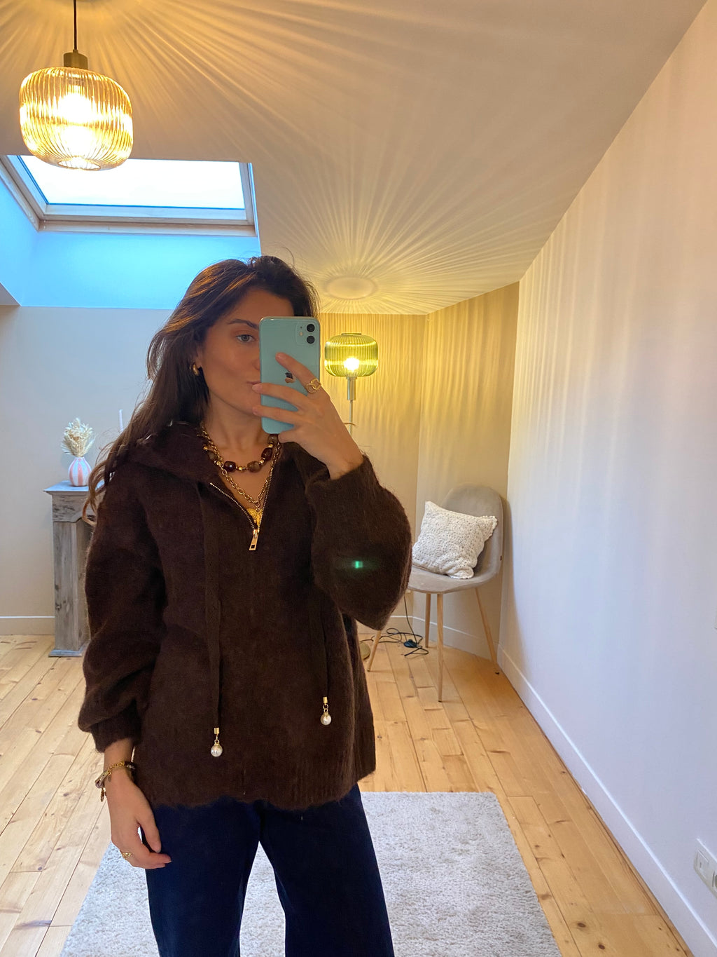 Gilet Léna - Chocolat