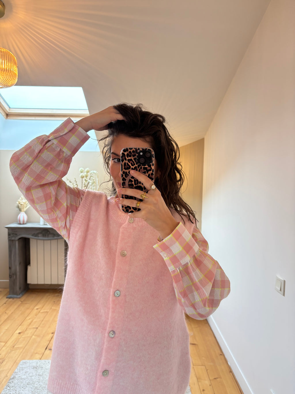 Gilet sans manches Lalie - Rose