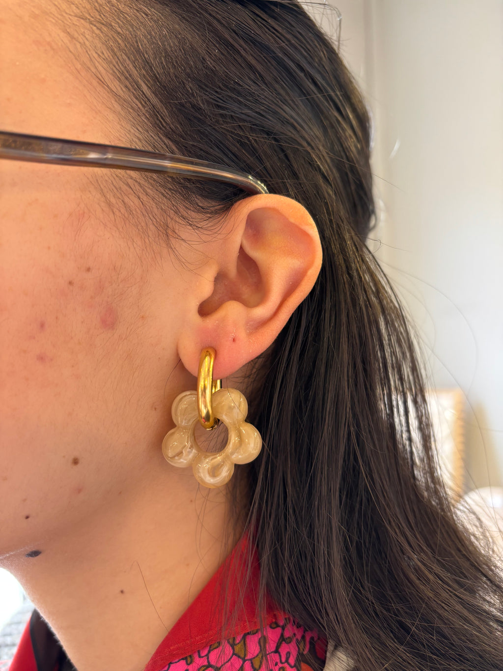 Boucles d'oreilles Delphine - Taupe