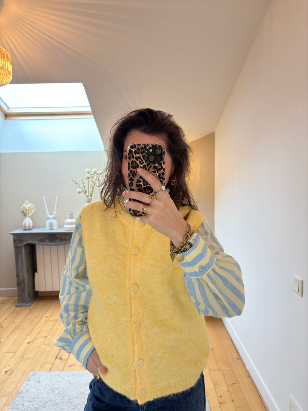 Gilet sans manches Lucie - Jaune