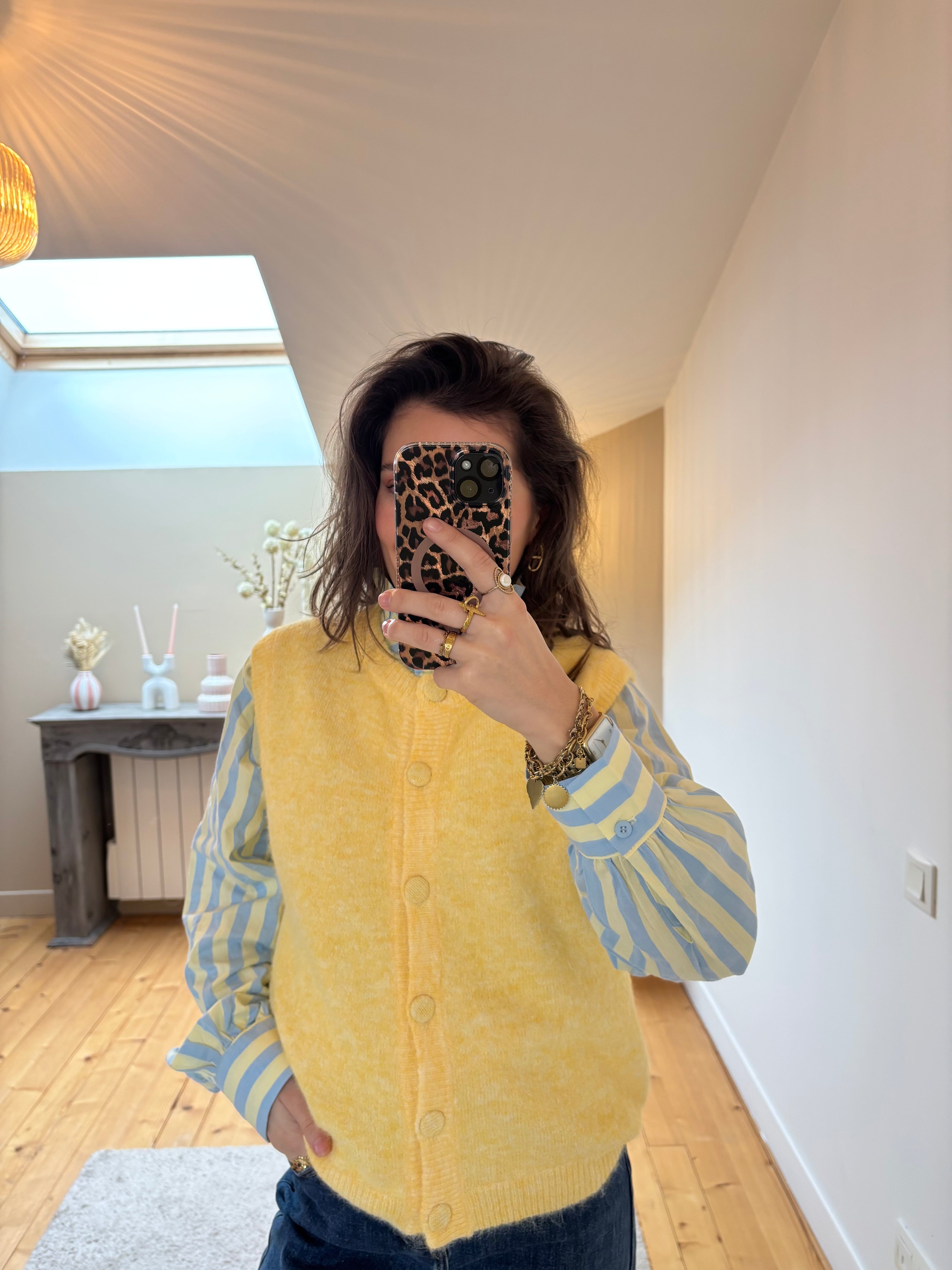 Gilet sans manches Lucie - Jaune