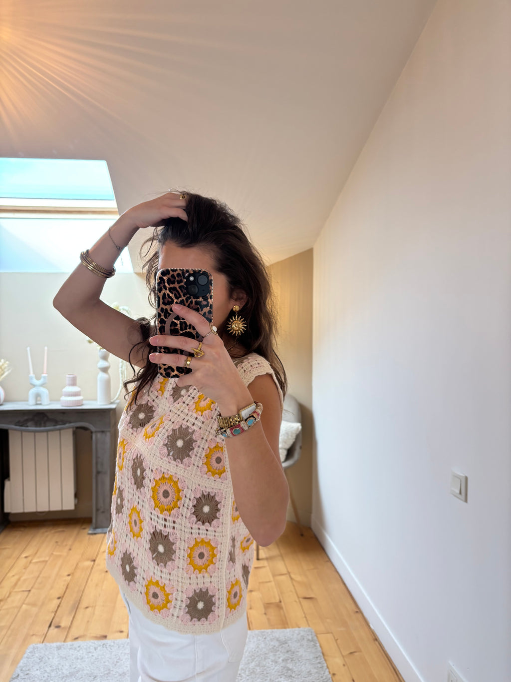 Top crochet Boho - Rose
