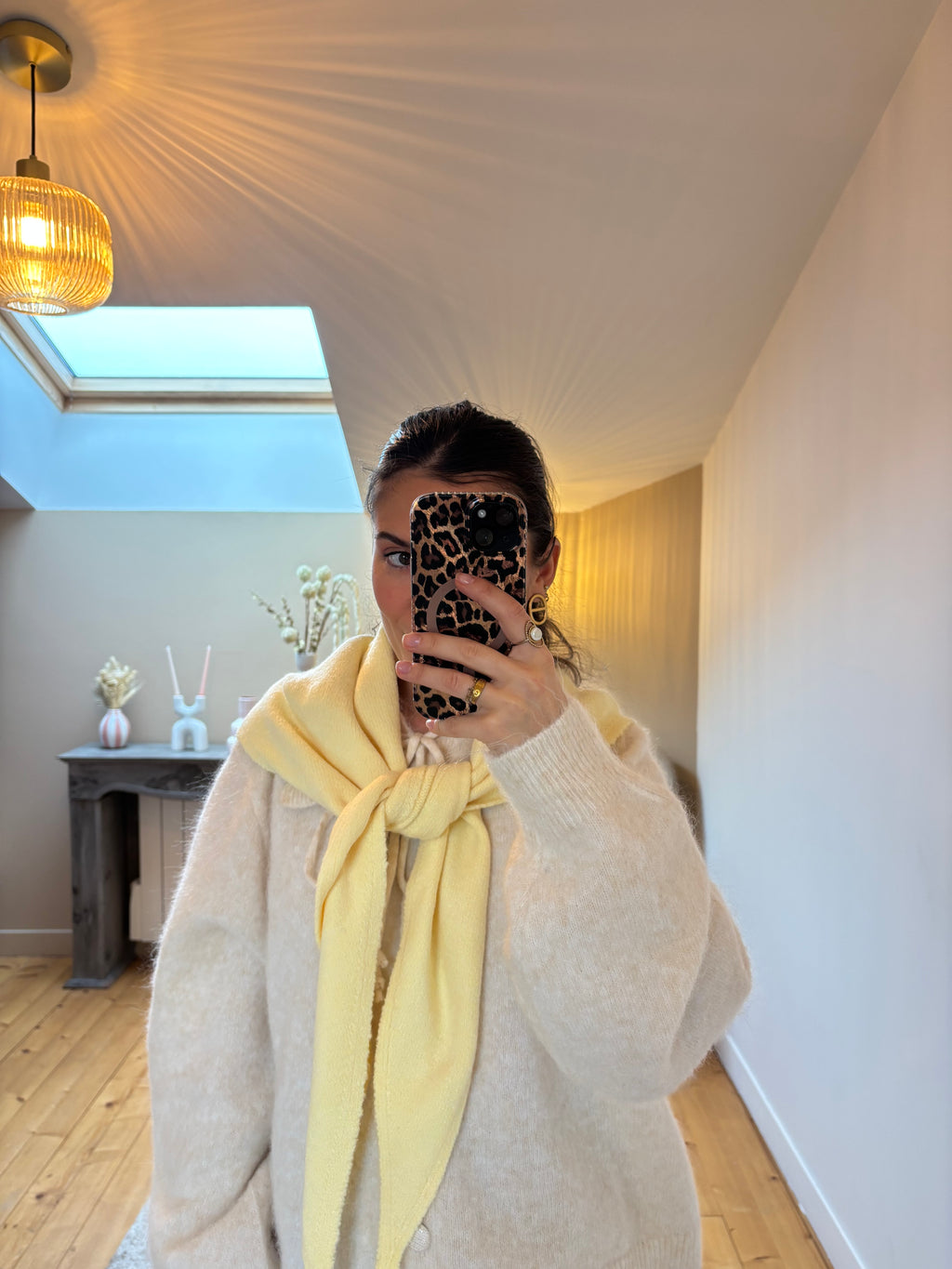 Foulard triangle Simon - Jaune