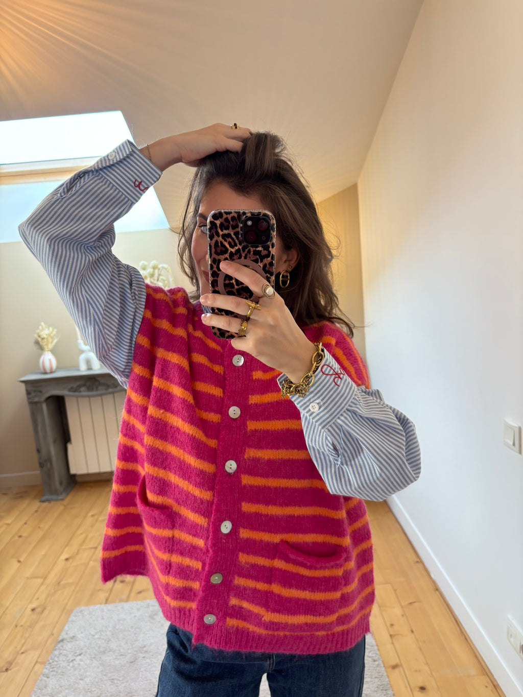 Gilet sans manches Camille - Fushia