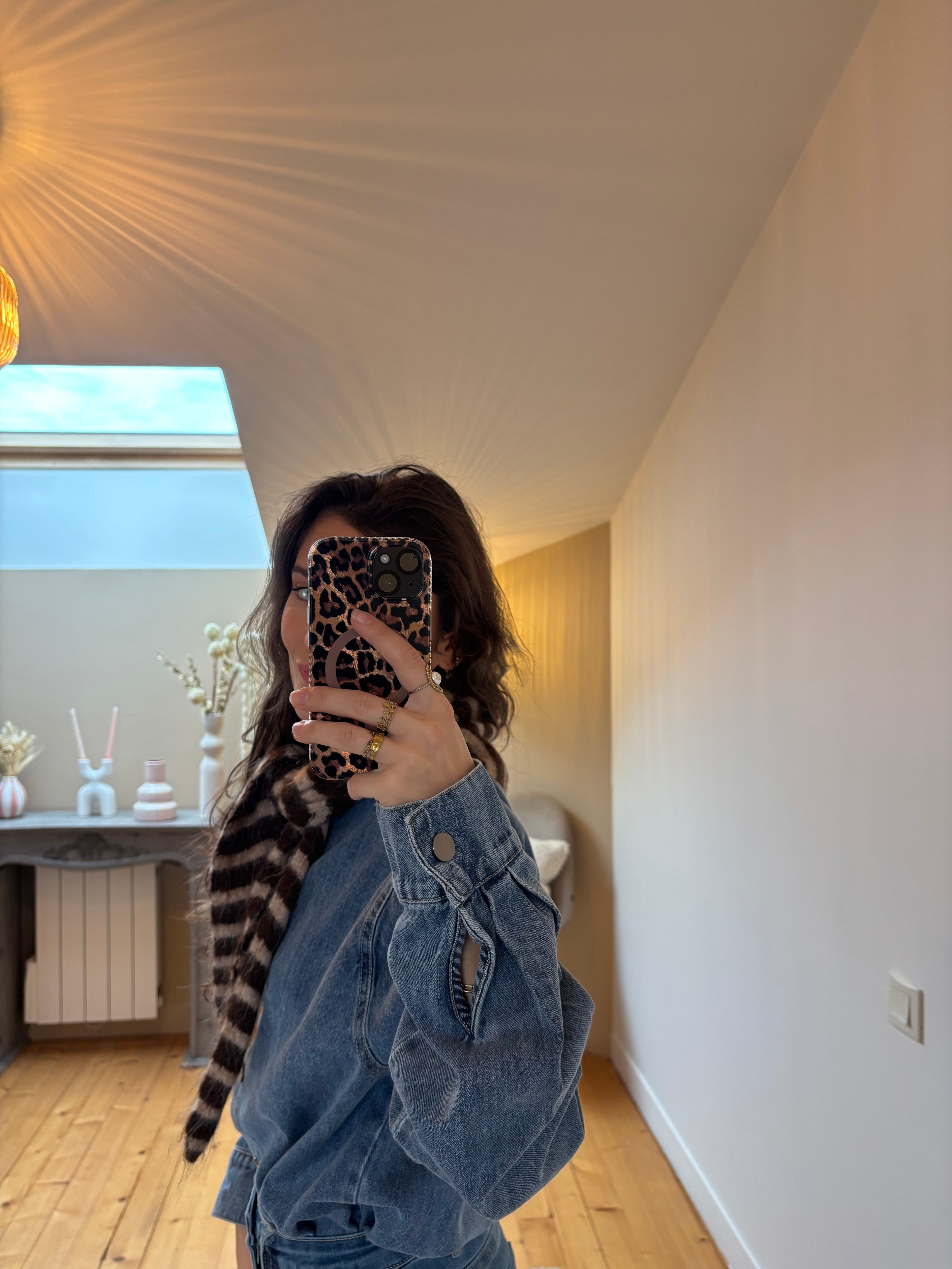 Foulard triangle Maël - Chocolat