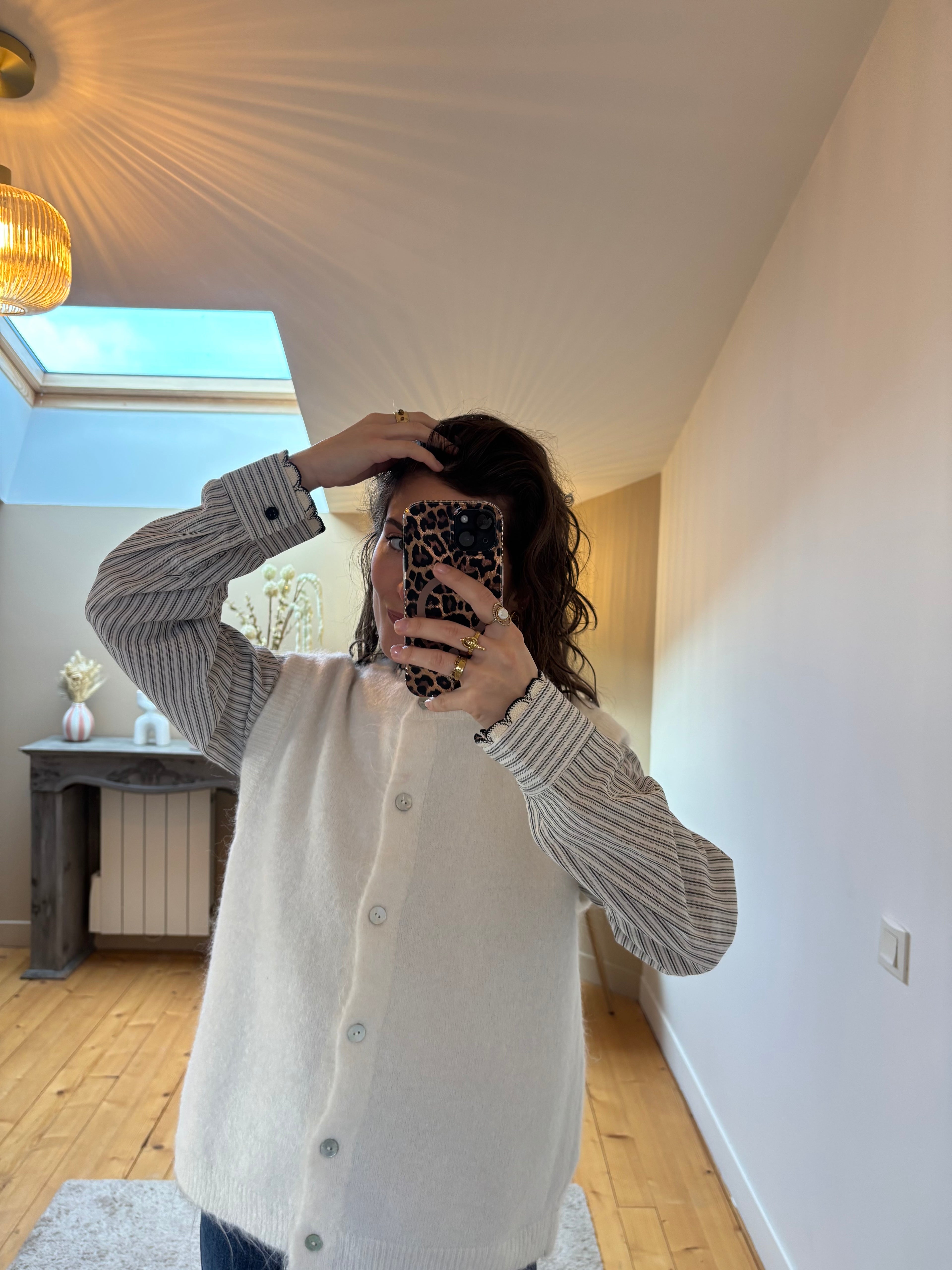 Gilet sans manches Lalie - Blanc