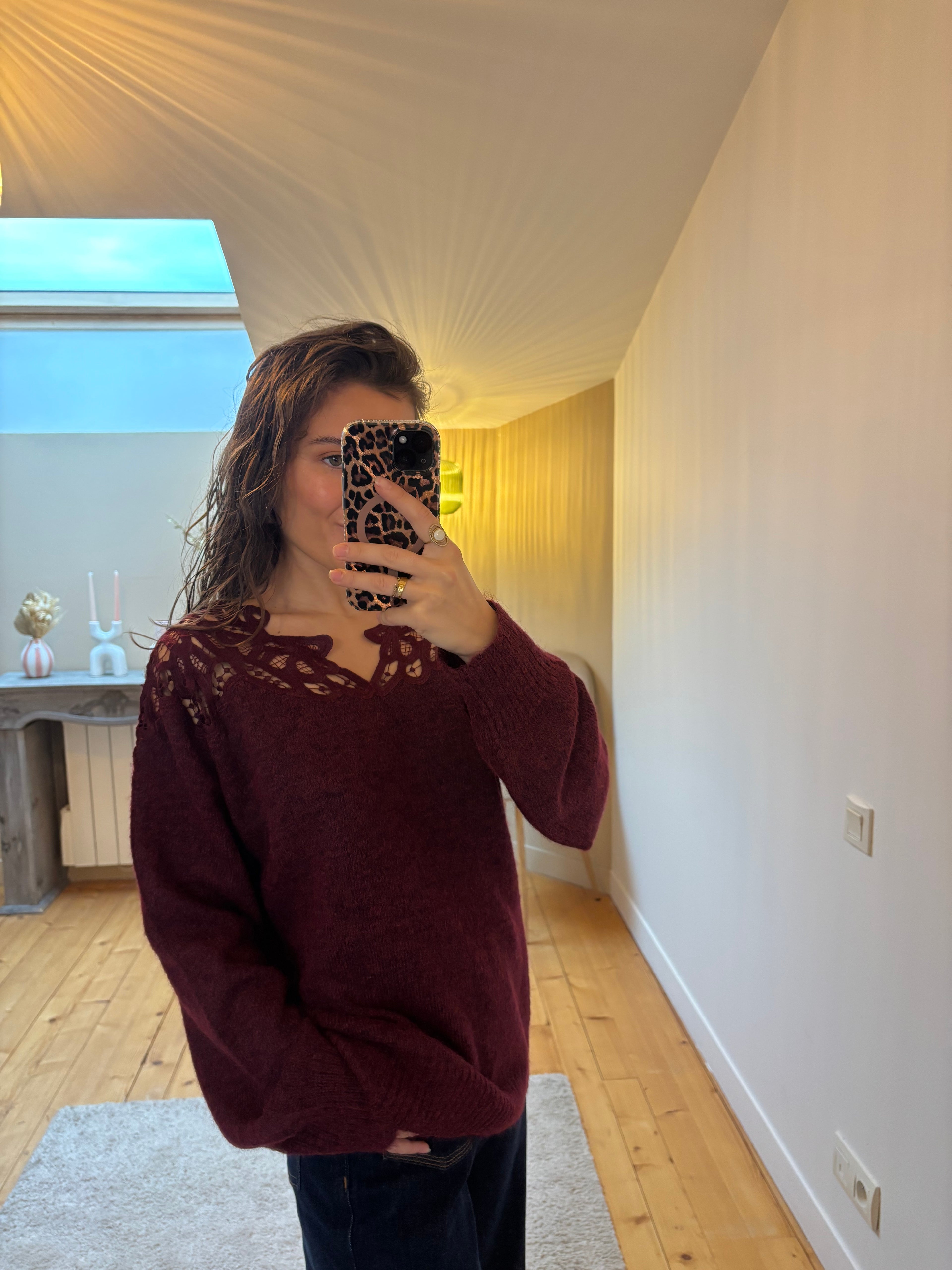 Pull Talia - Bordeaux