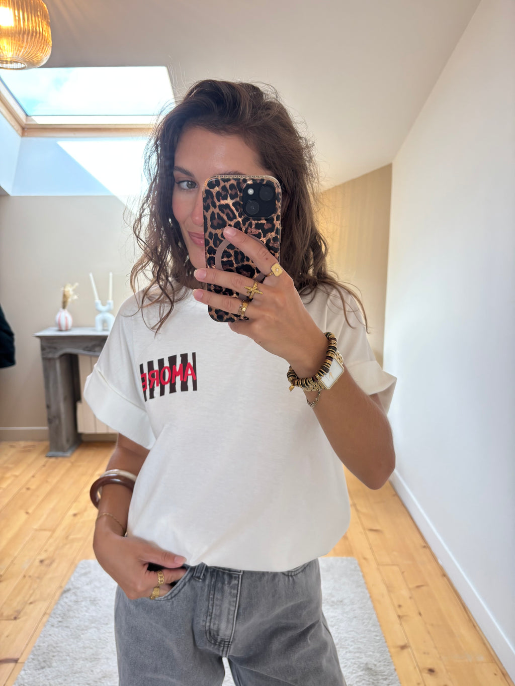 T-shirt Amore - Chocolat