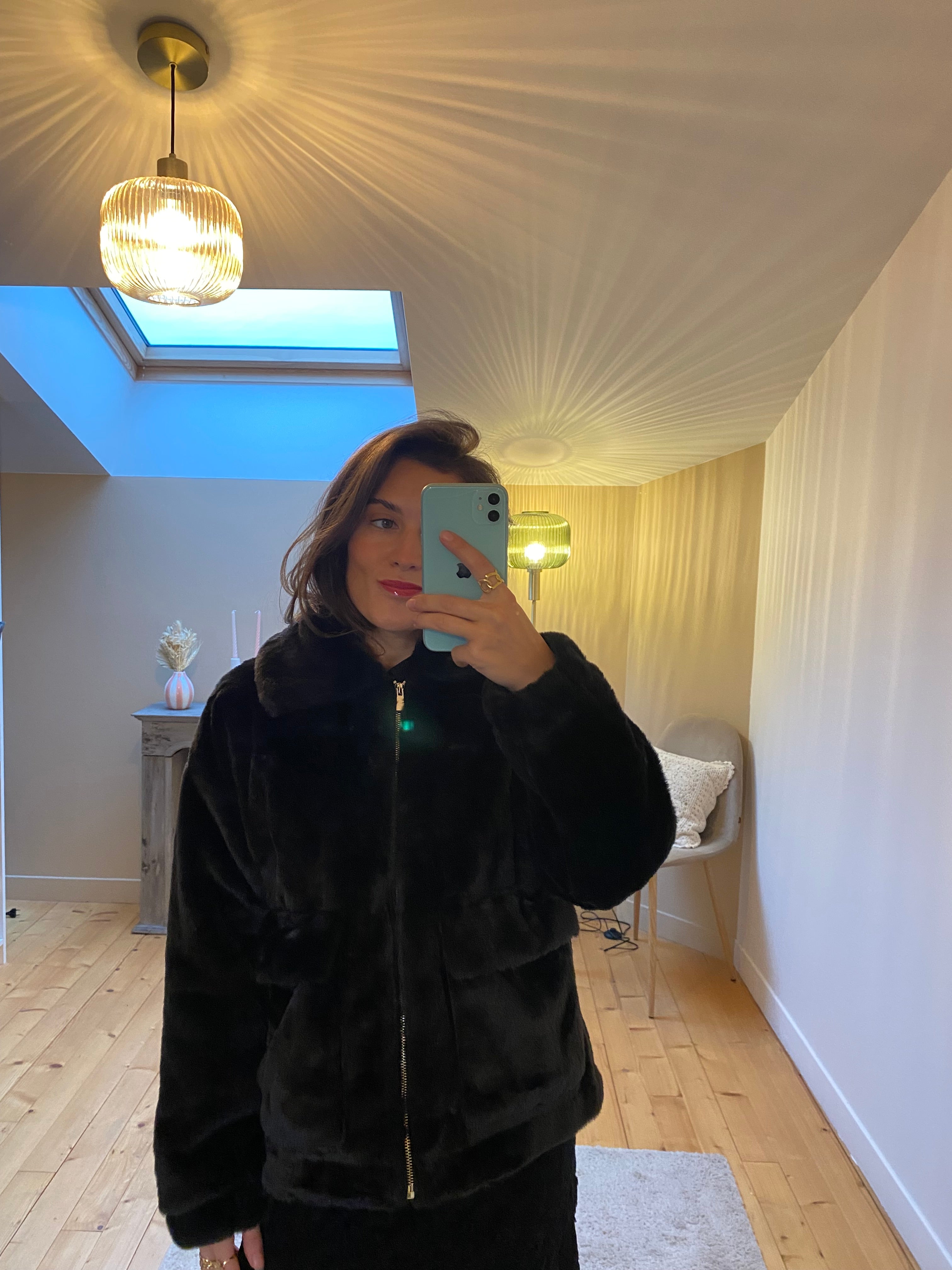 Fourrure Angèle - Noir