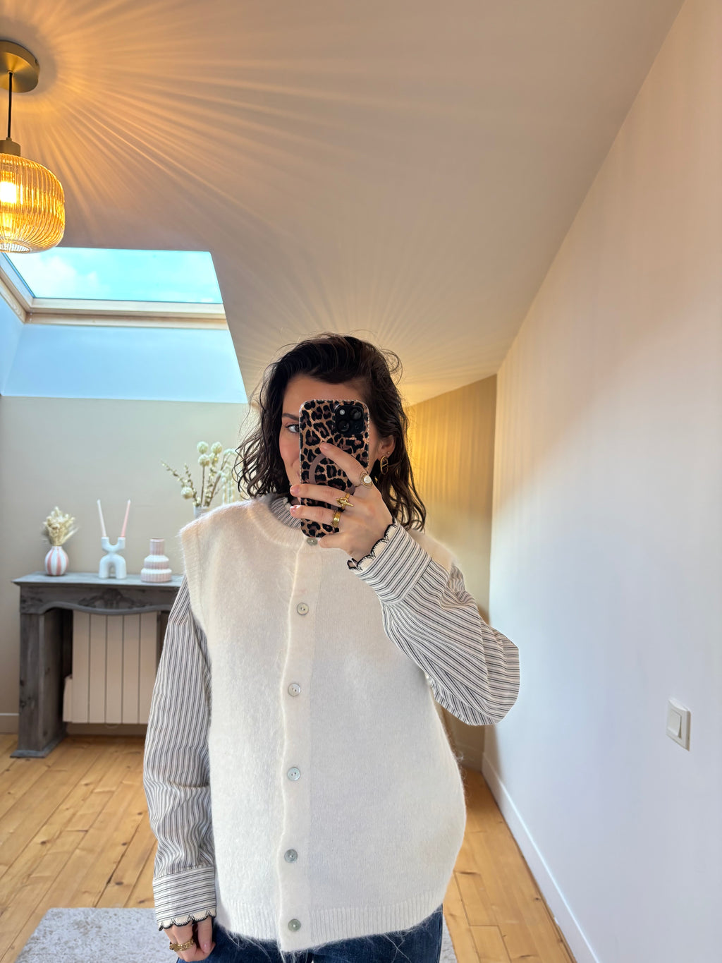 Gilet sans manches Lalie - Blanc