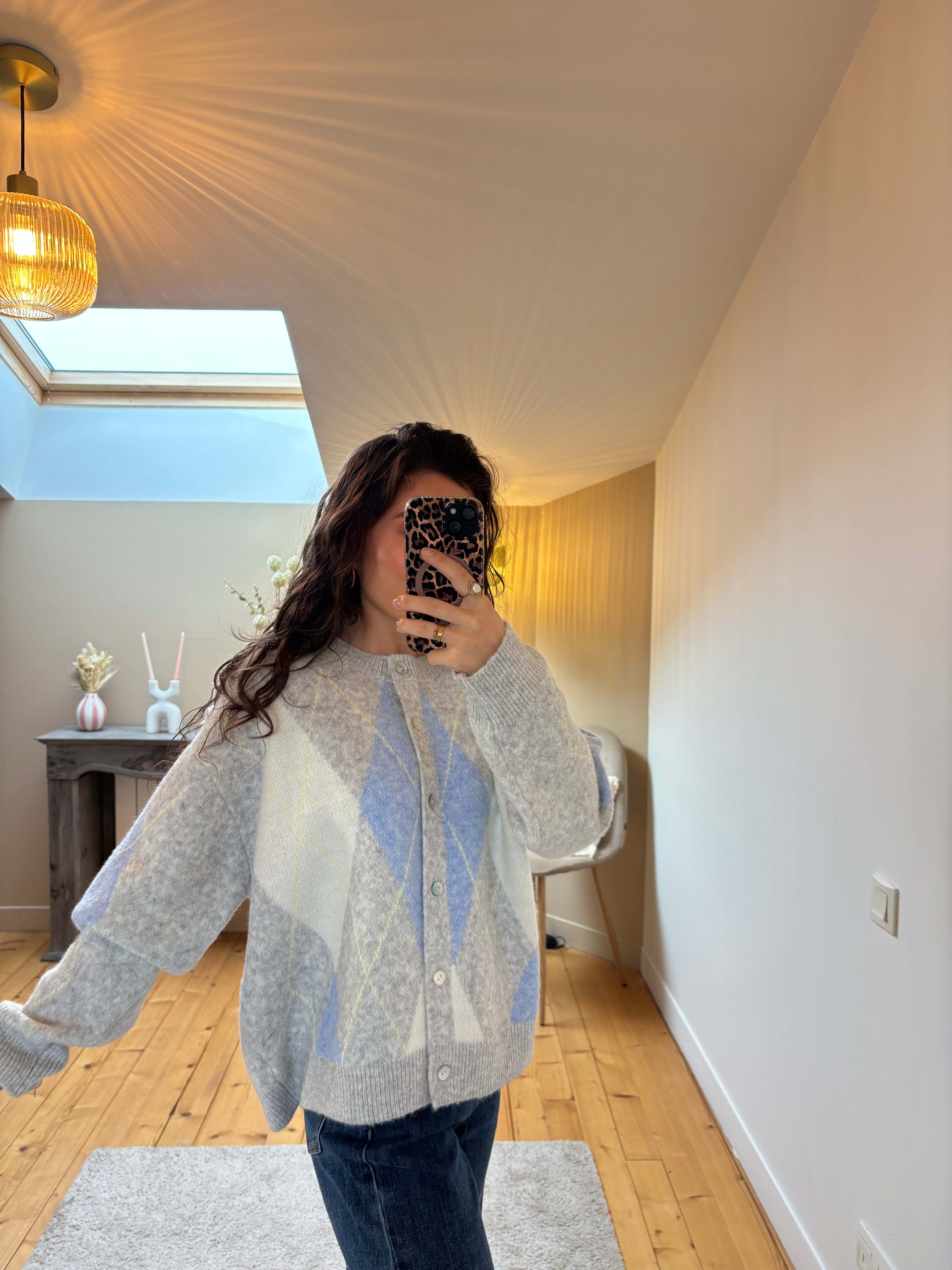 Cardigan Églantine - Gris