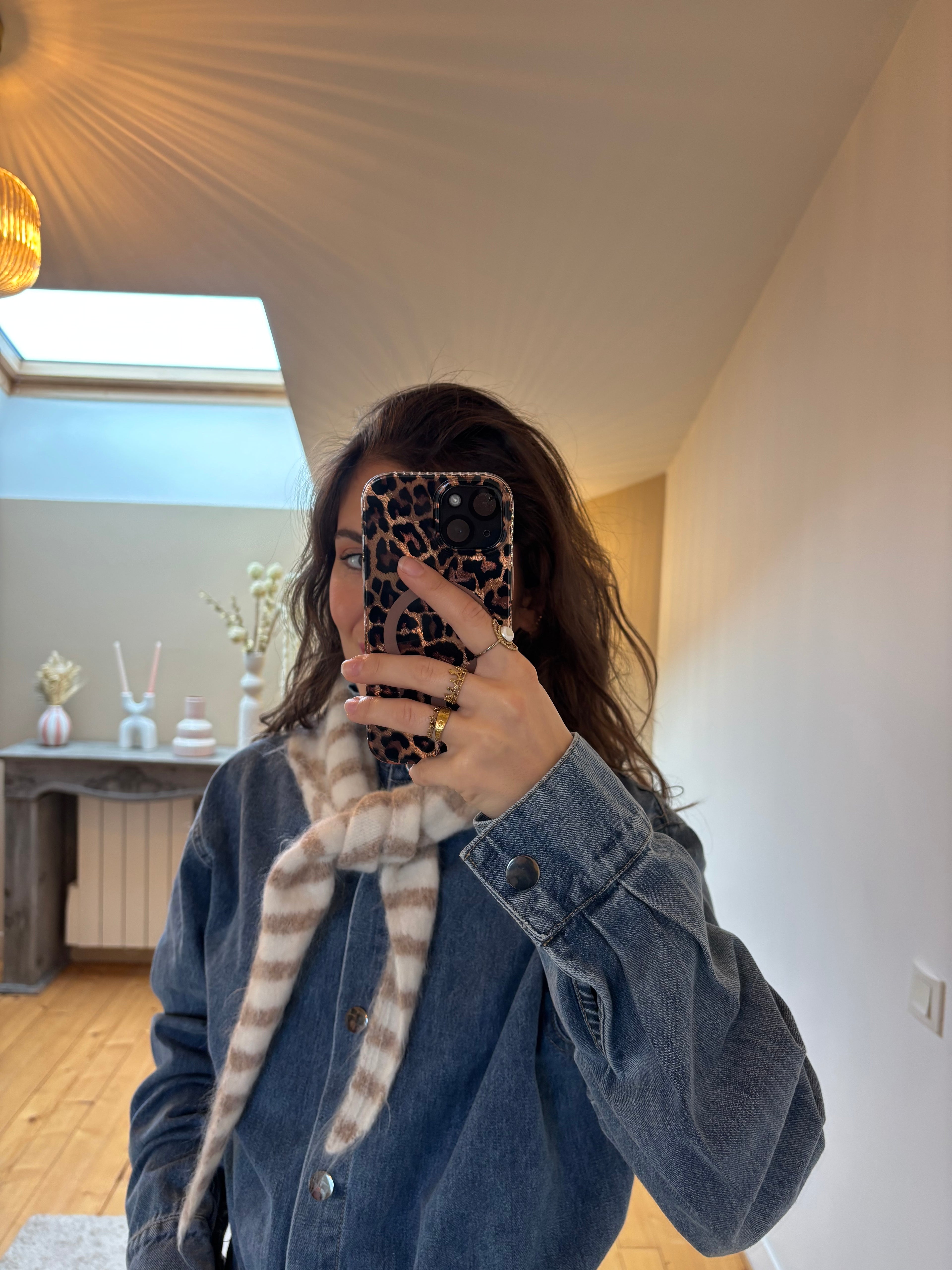 Foulard triangle Maël - Écru