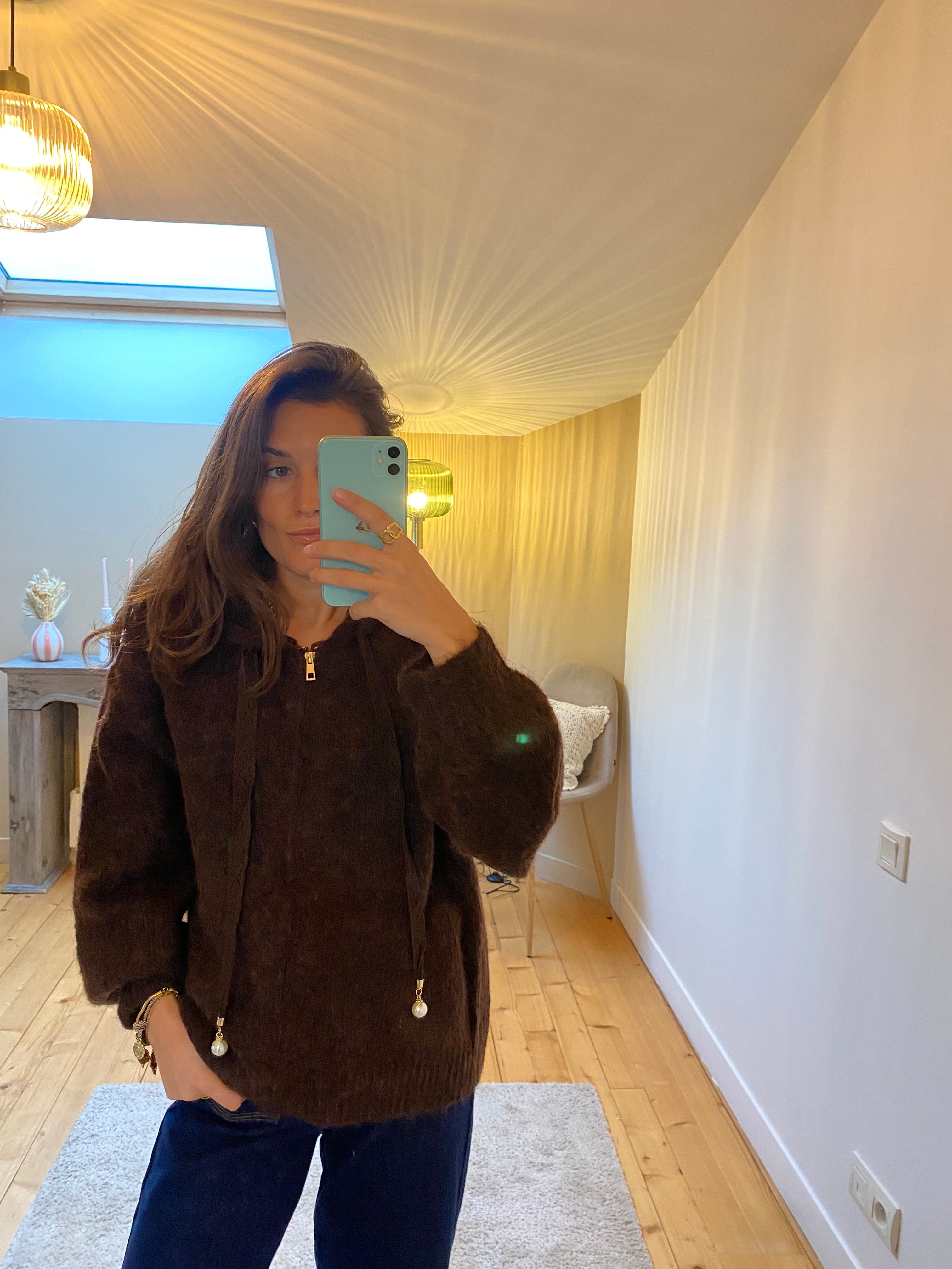 Gilet Léna - Chocolat