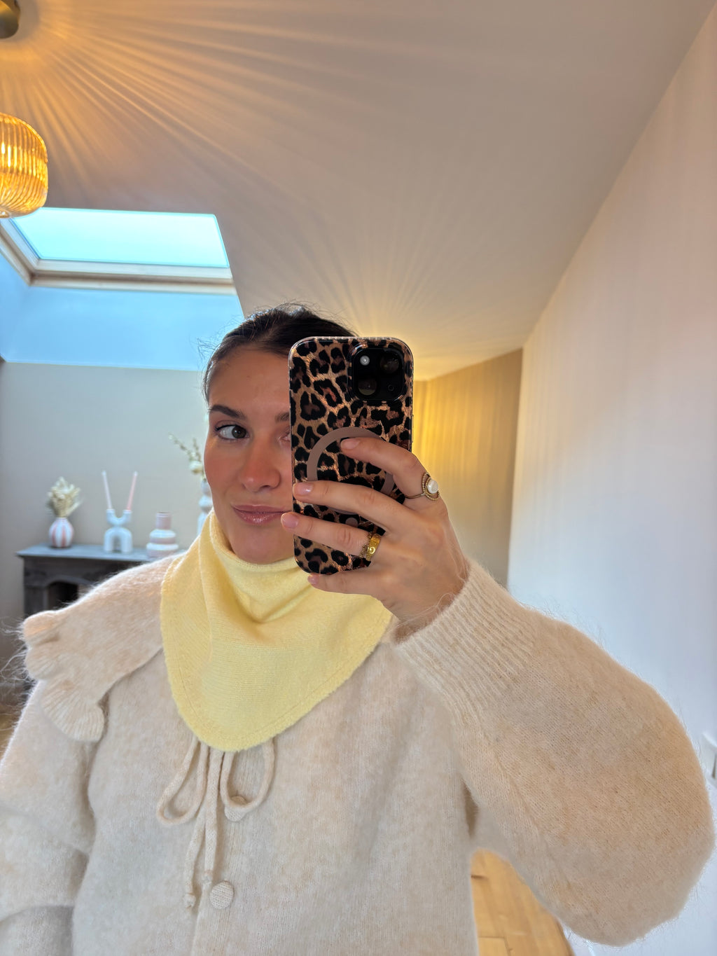 Foulard triangle Simon - Jaune