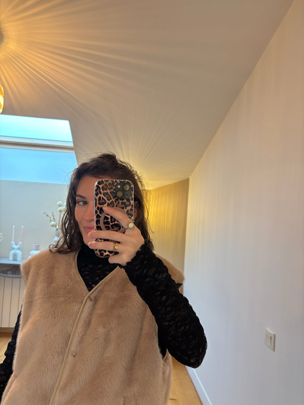 Gilet sans manches Fabiola - Taupe