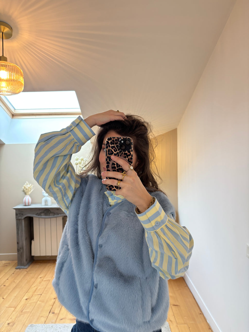 Gilet sans manches Agathe - Bleu