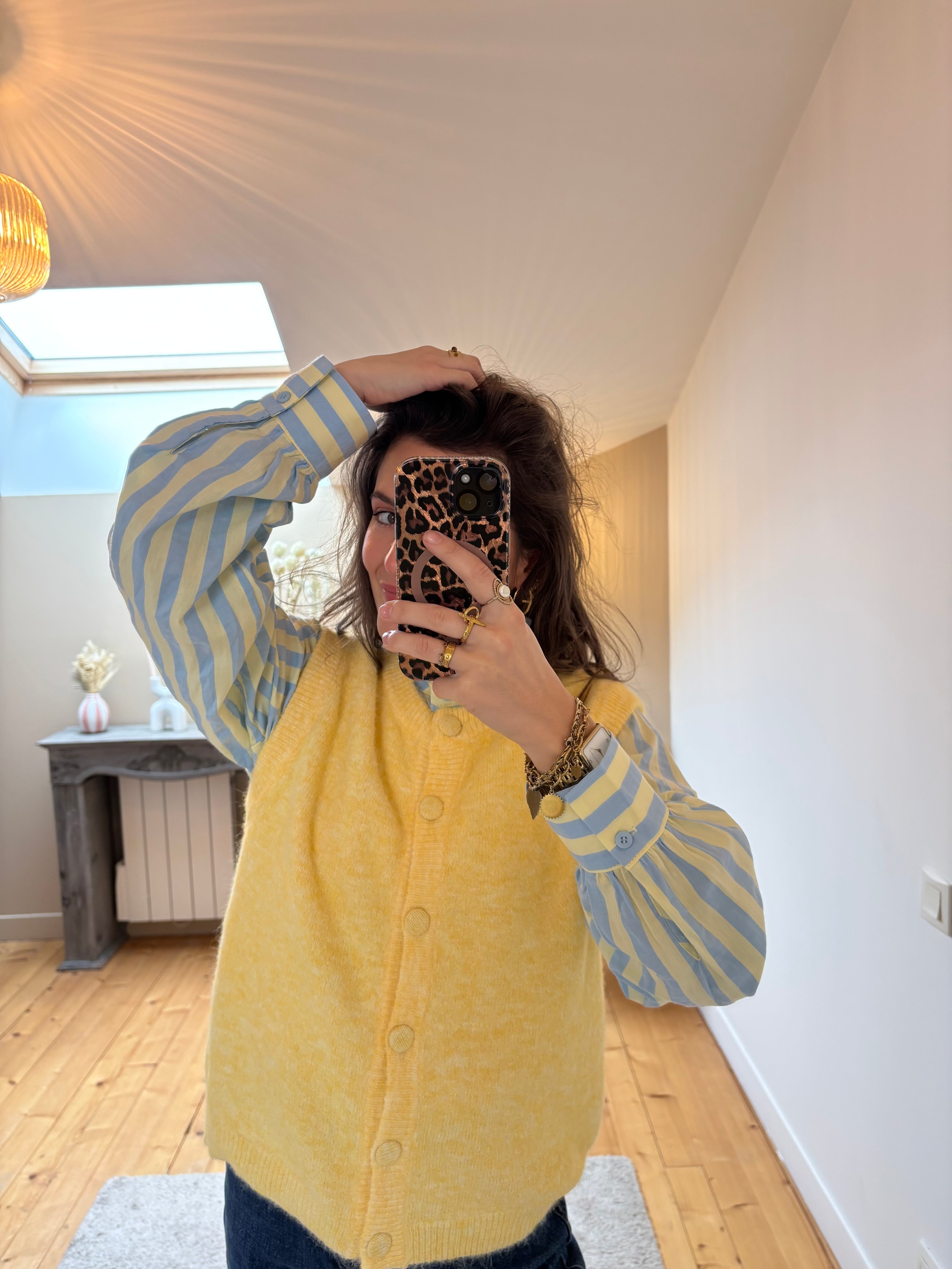 Gilet sans manches Lucie - Jaune