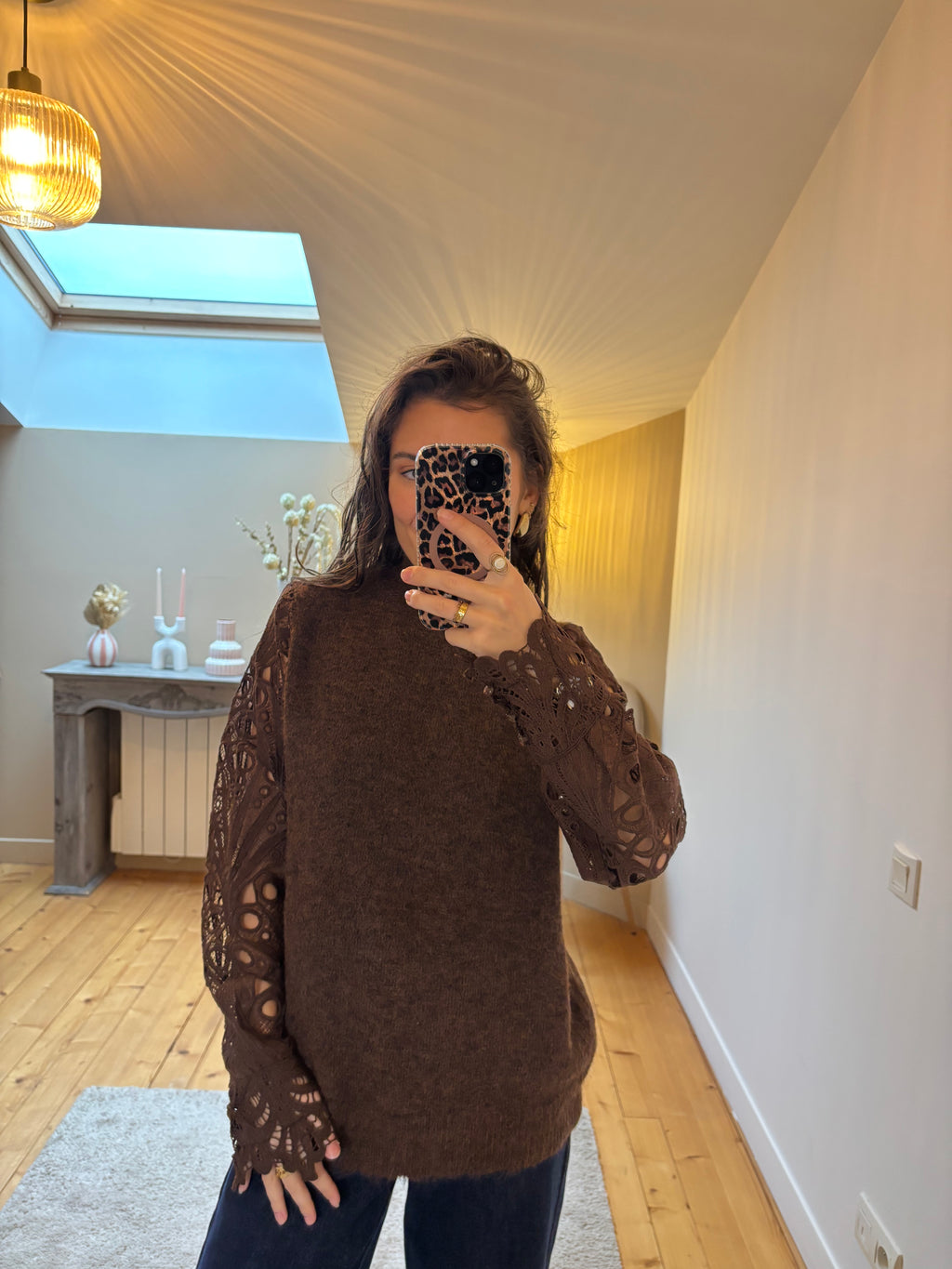 Pull Théa - Chocolat