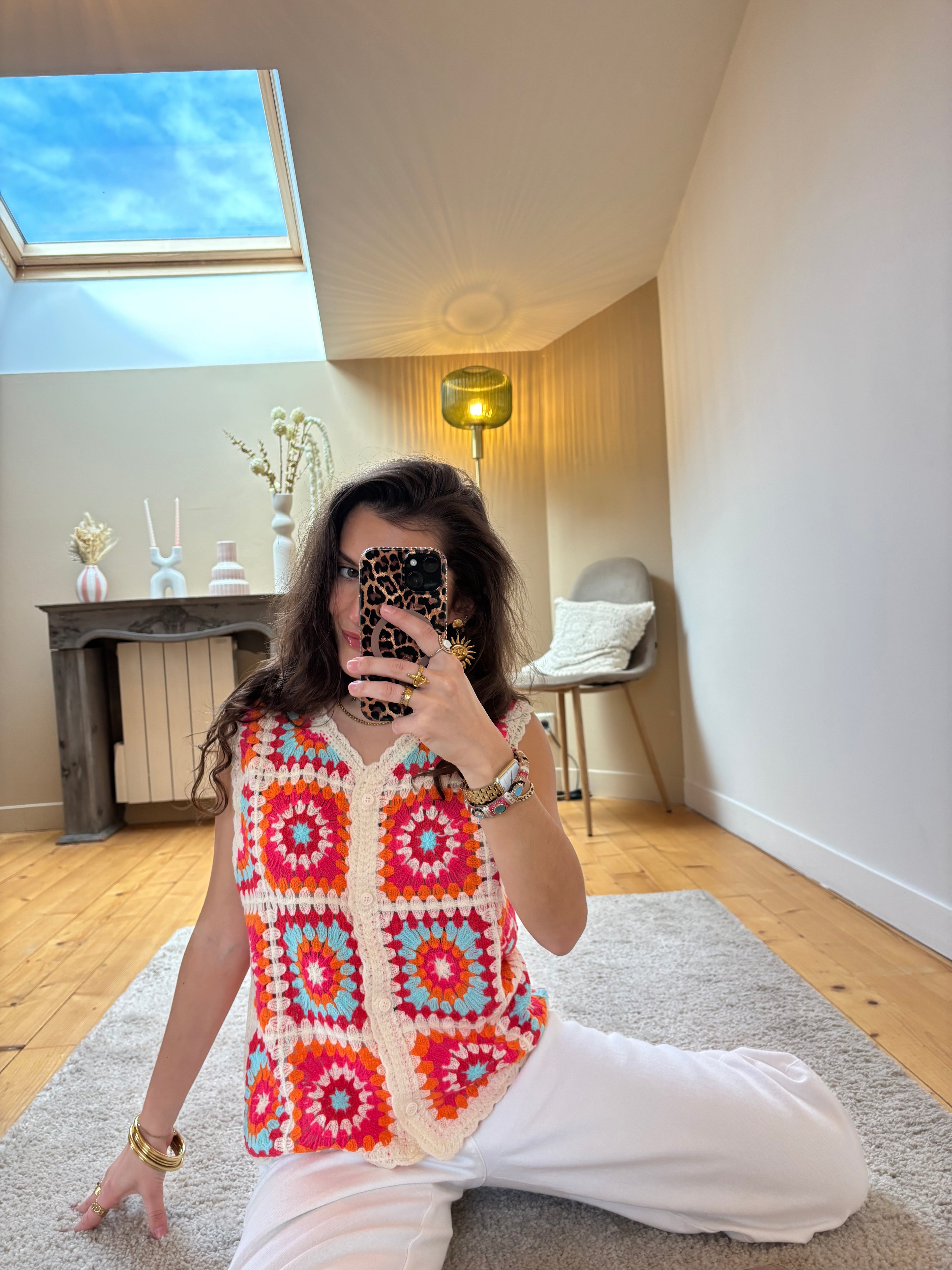 Top crochet Sienna - Fushia