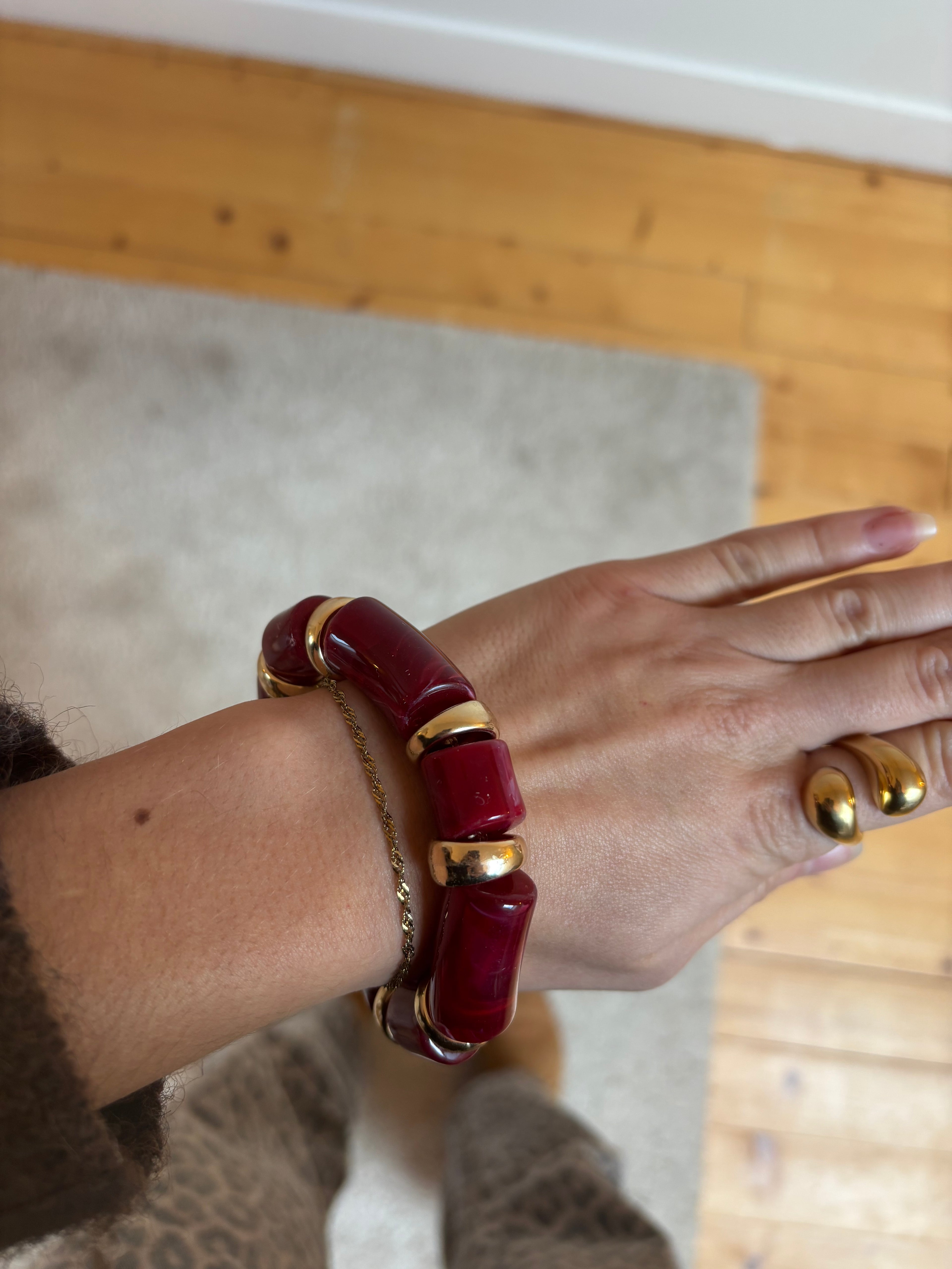 Bracelet Lou - Bordeaux