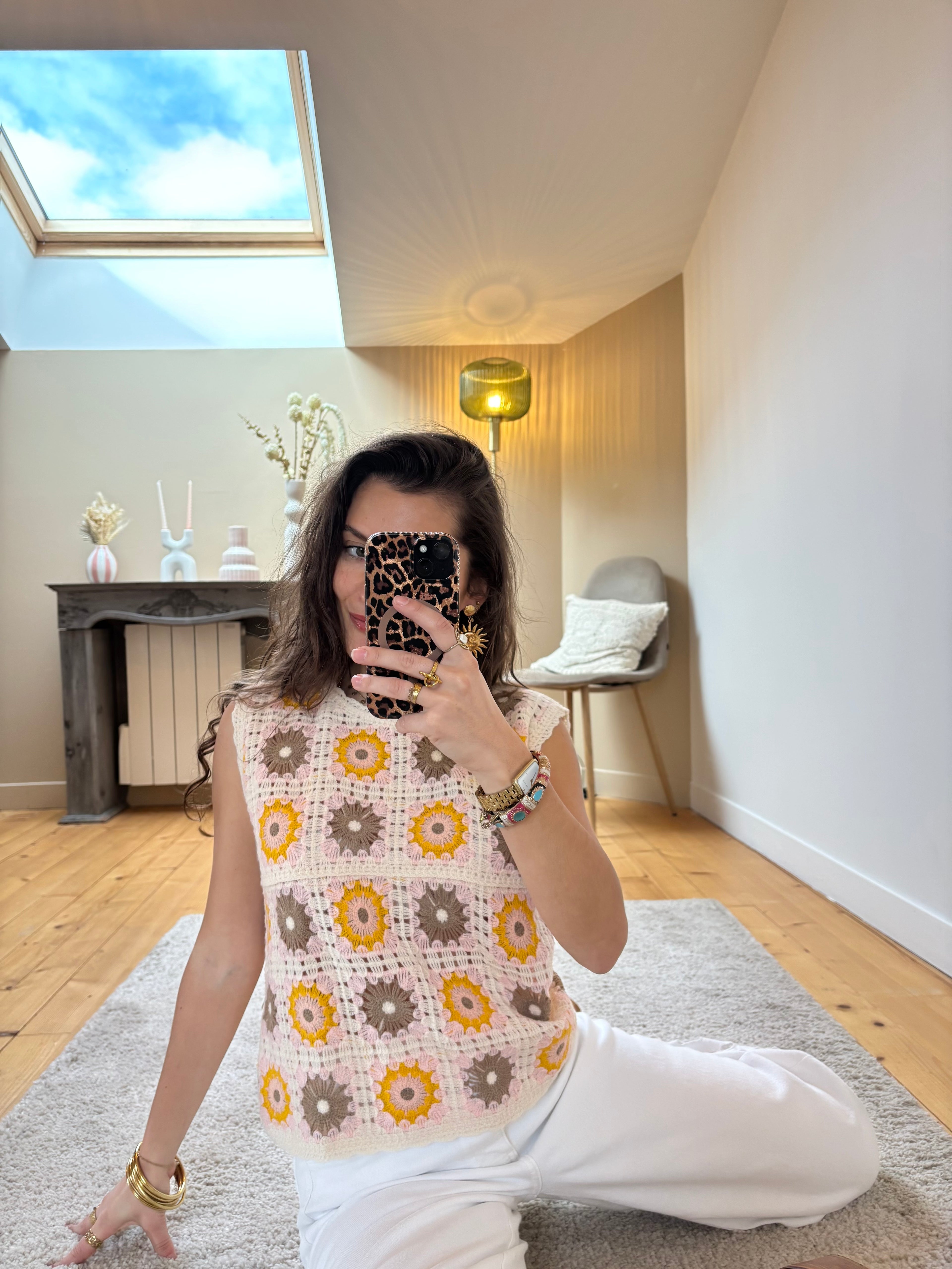 Top crochet Boho - Rose