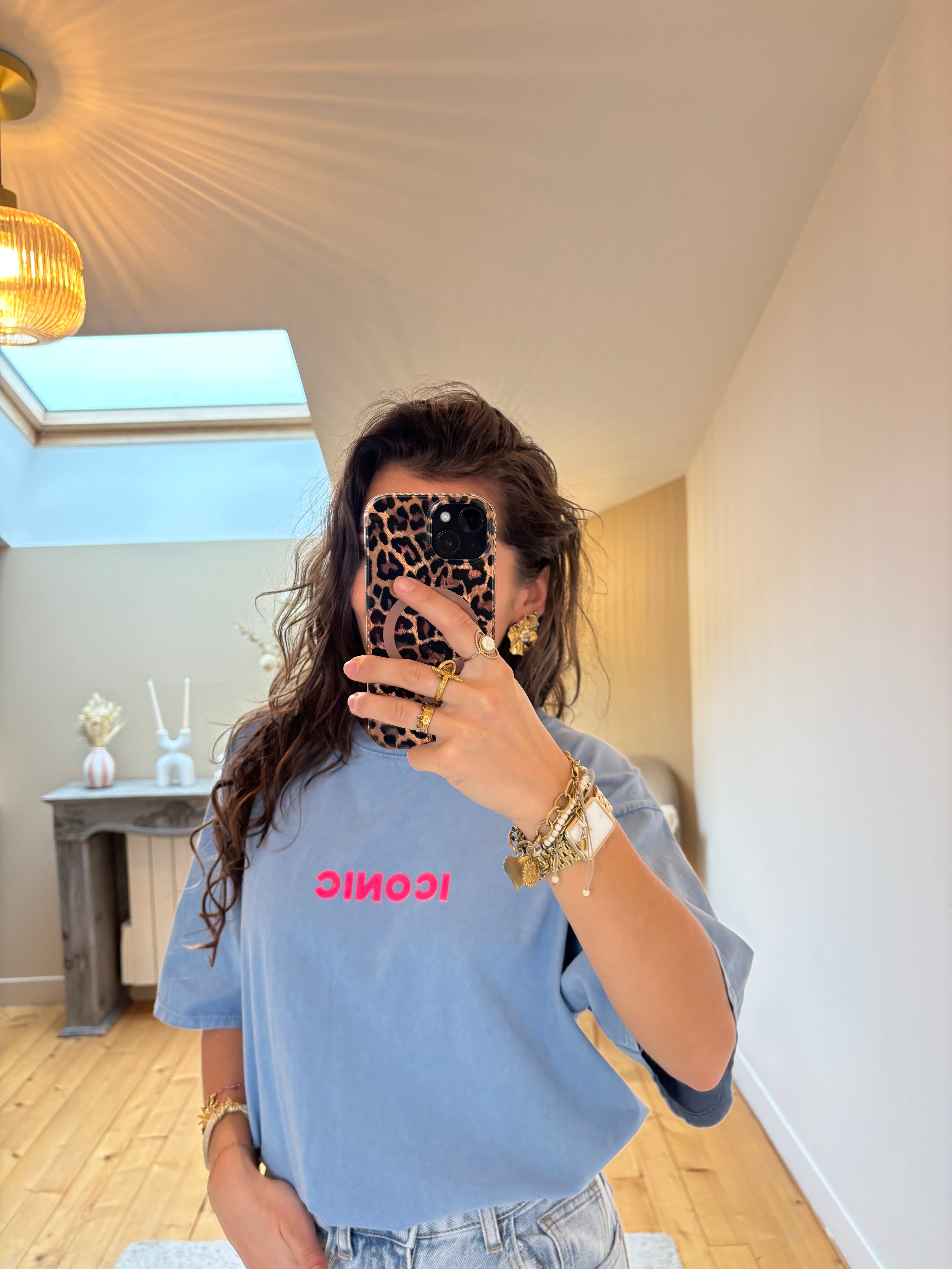 T-shirt Iconic - Bleu jean