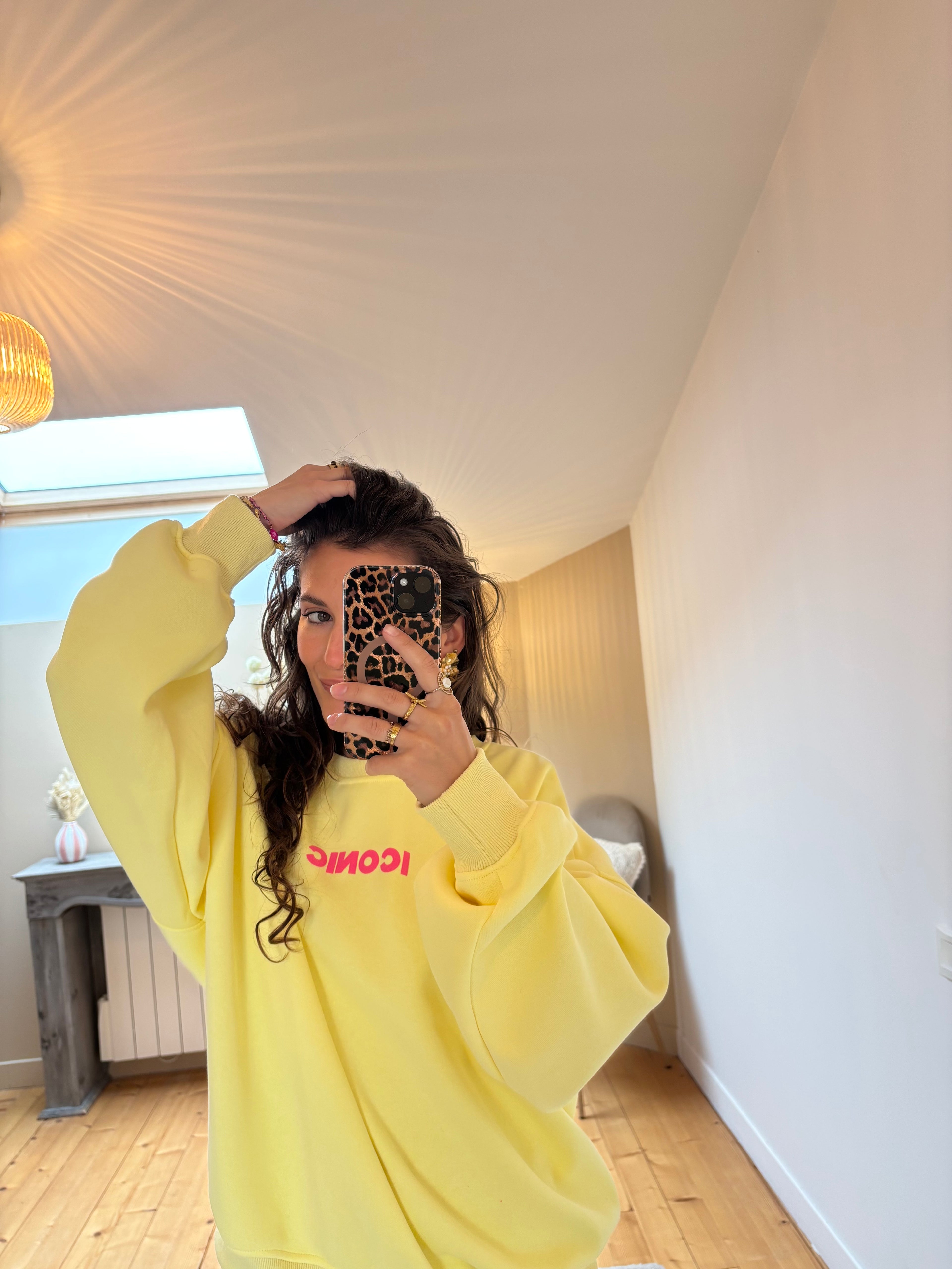 Sweat Iconic - Jaune