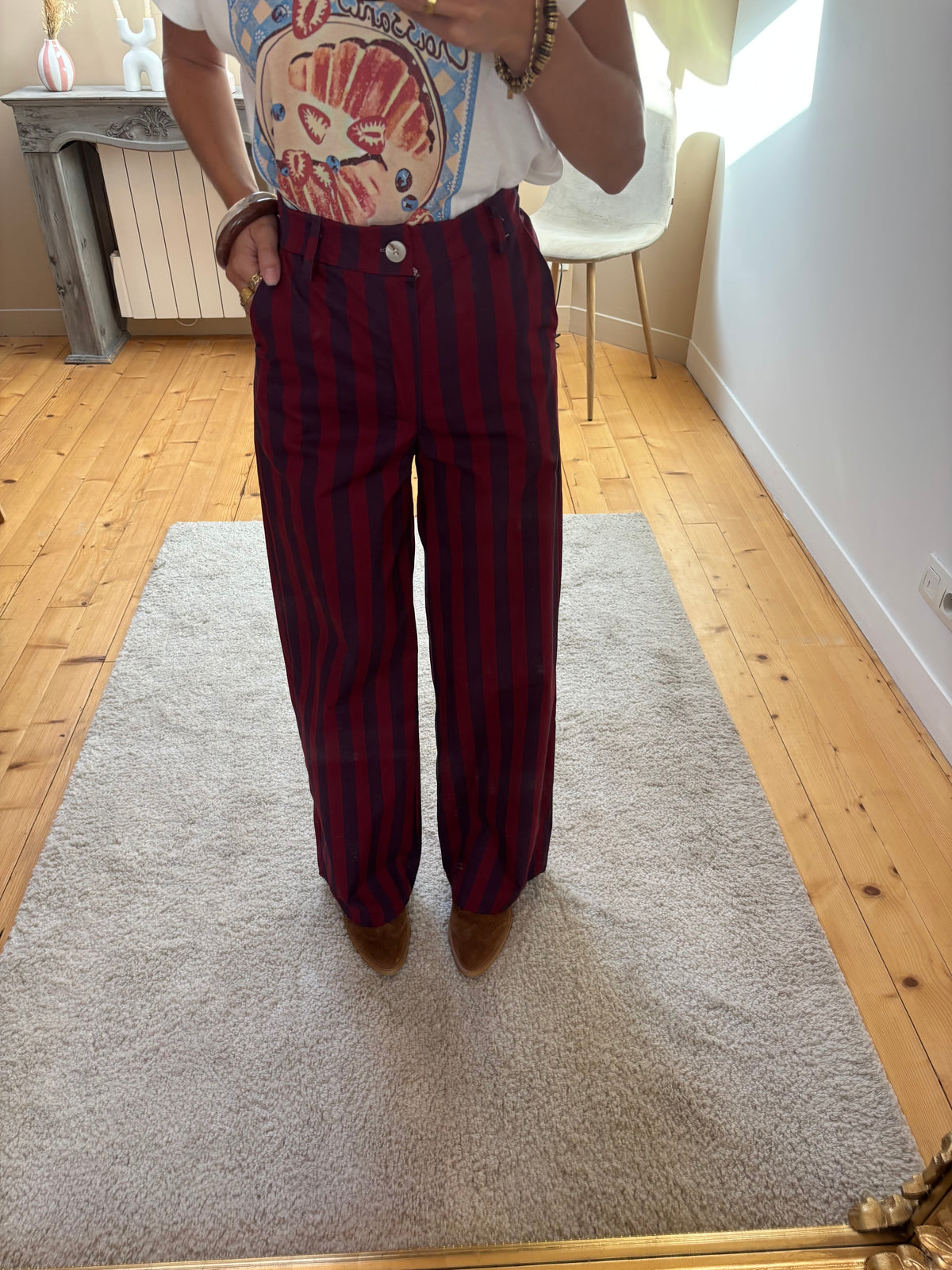 Pantalon Sara - Bordeaux