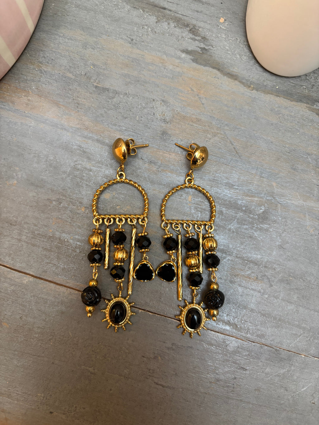 Boucles d'oreilles Mathilde - Noir