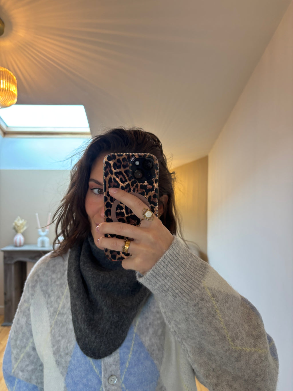 Foulard triangle Simon - Gris