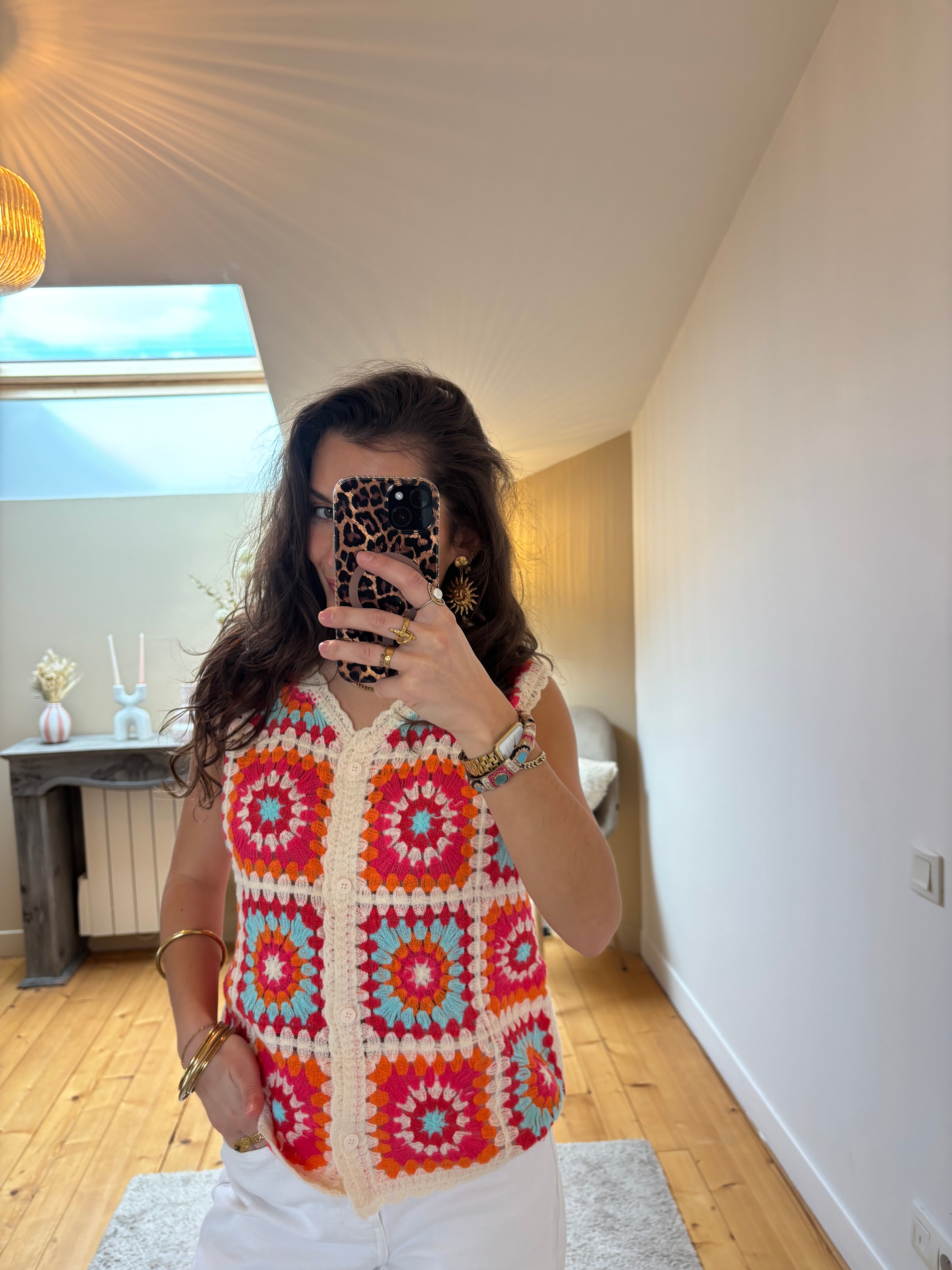 Top crochet Sienna - Fushia
