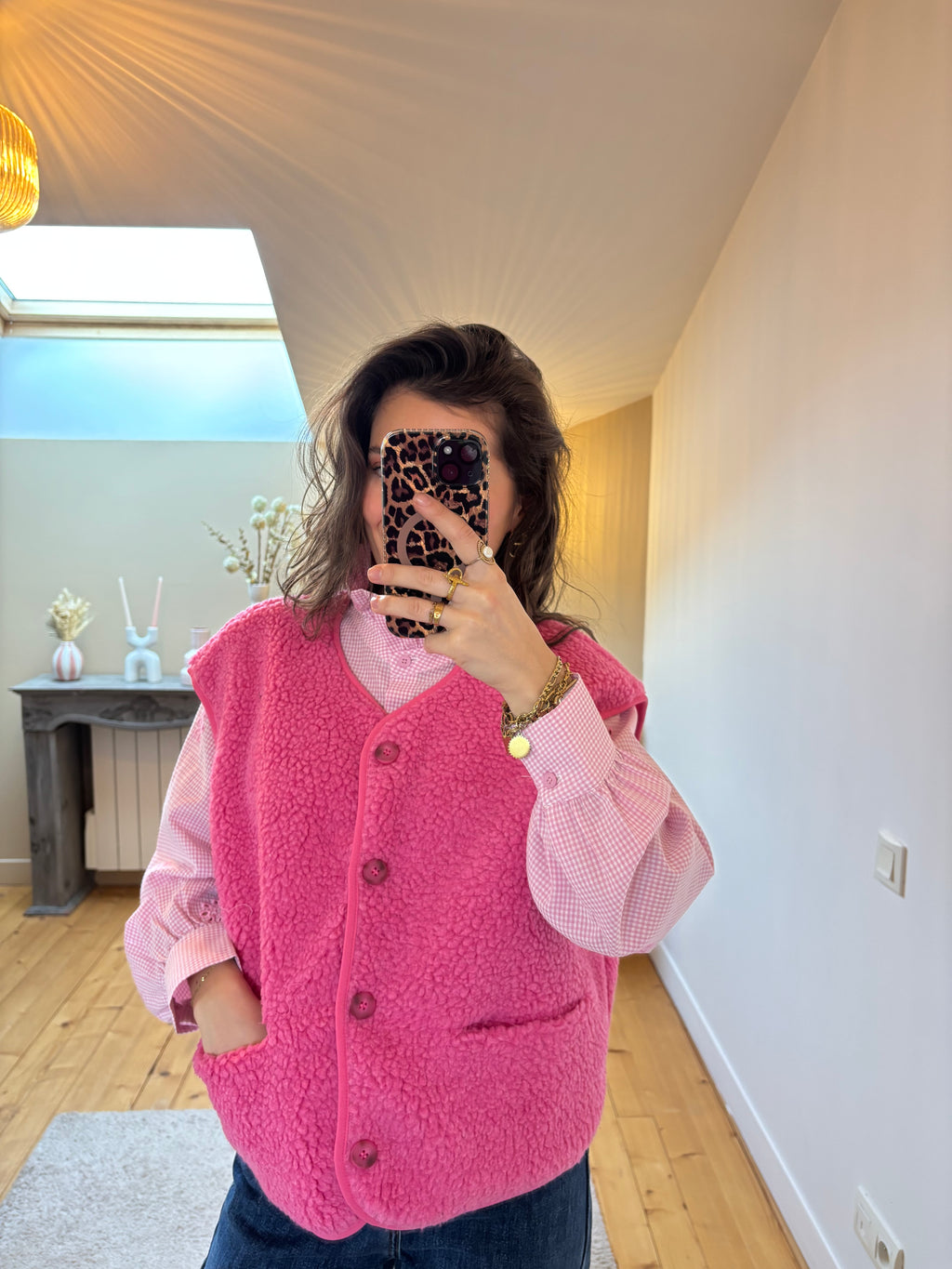 Gilet sans manches Chloé - Fushia