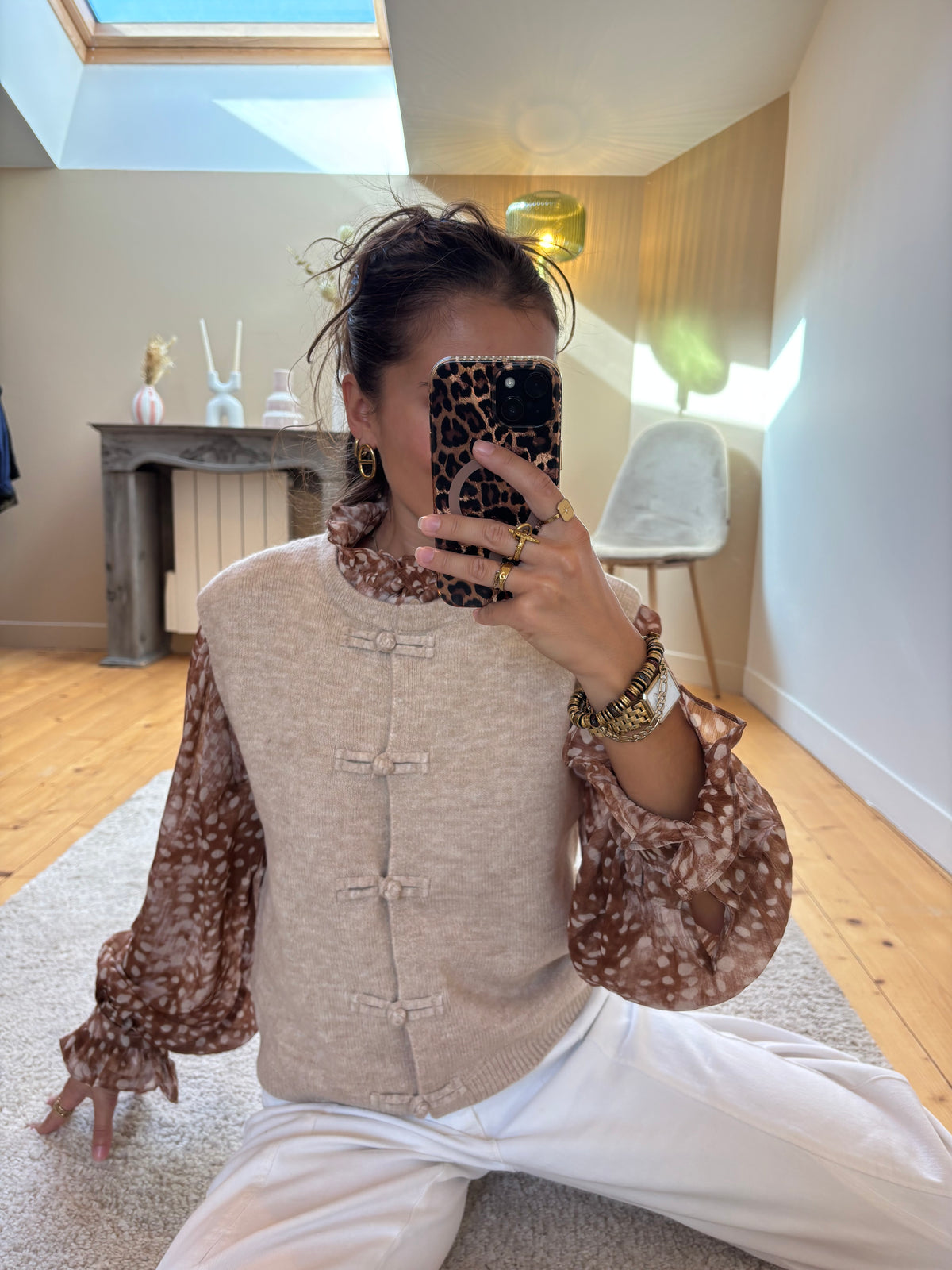 Gilet sans manches Alma - Taupe