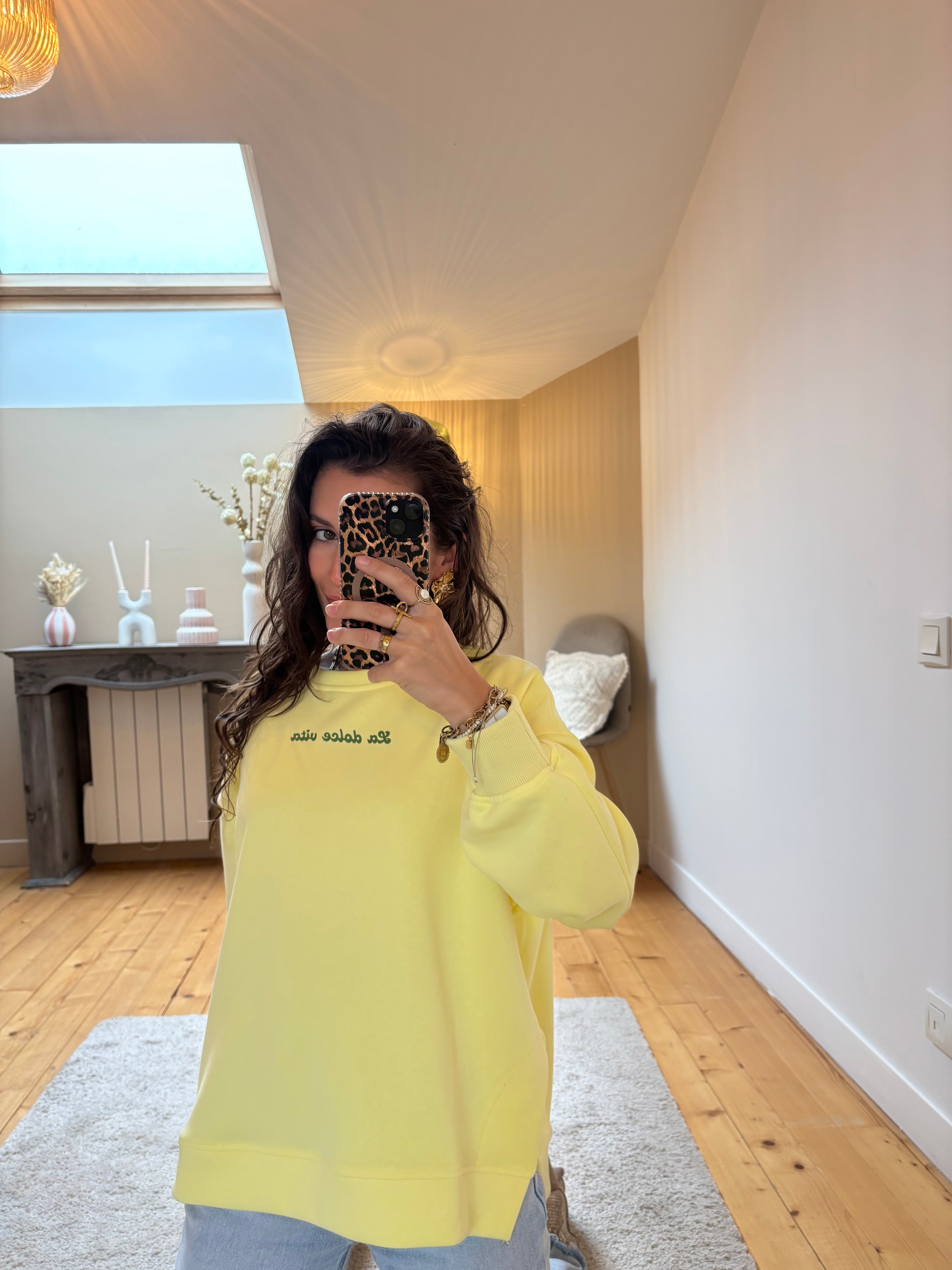 Sweat Dolce Vita - Jaune