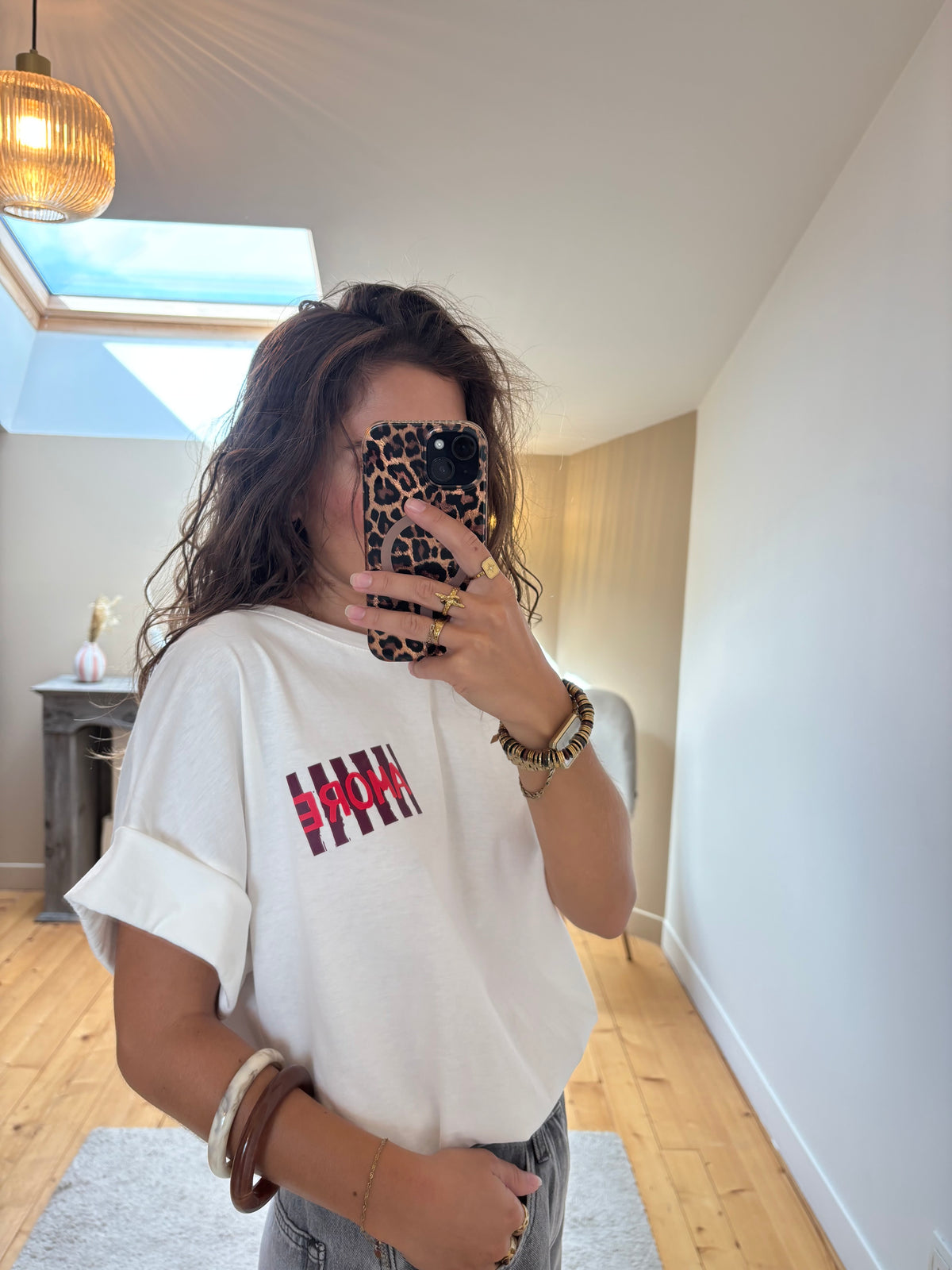 T-shirt Amore - Bordeaux