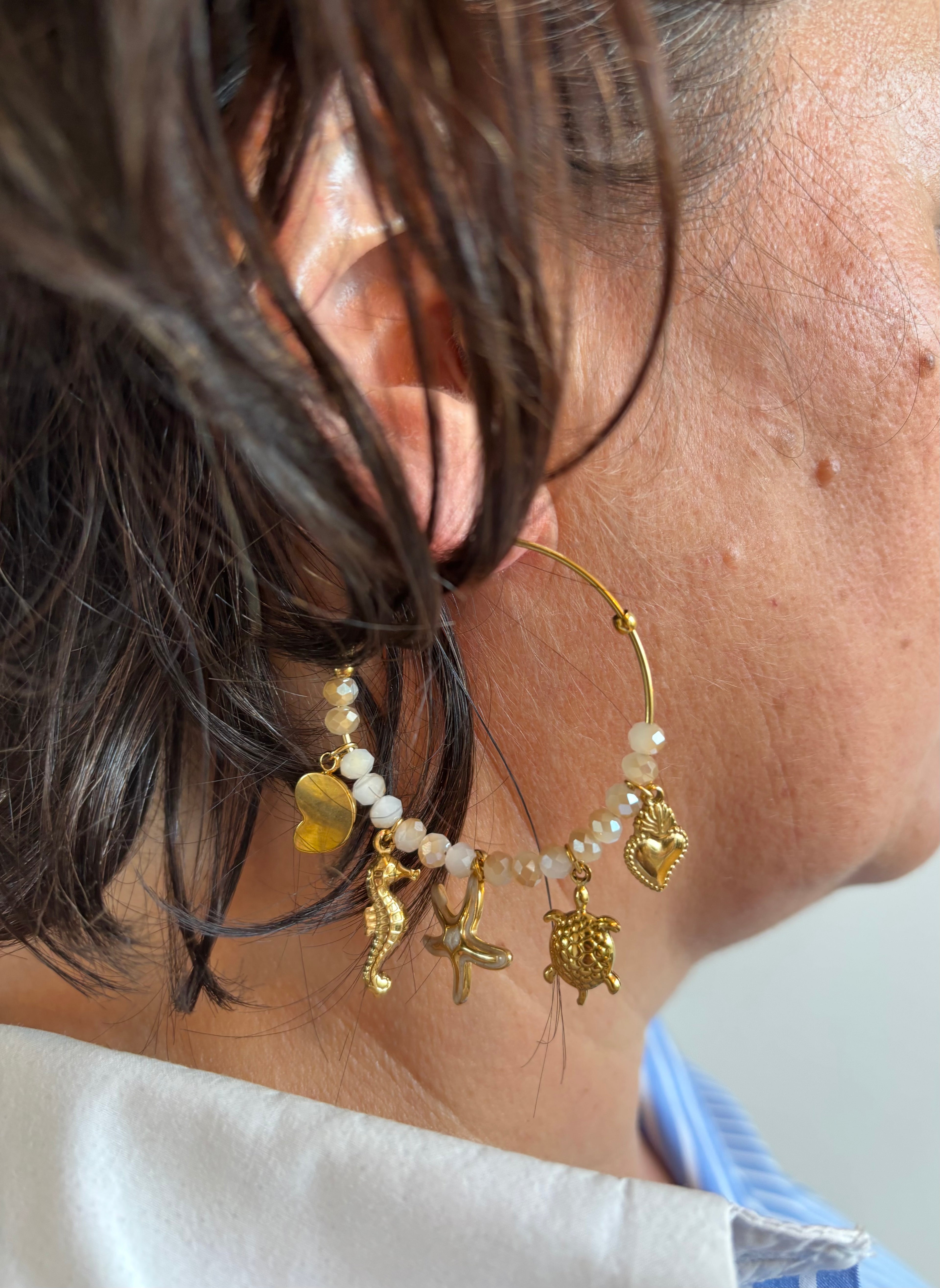 Boucles d'oreilles Violette