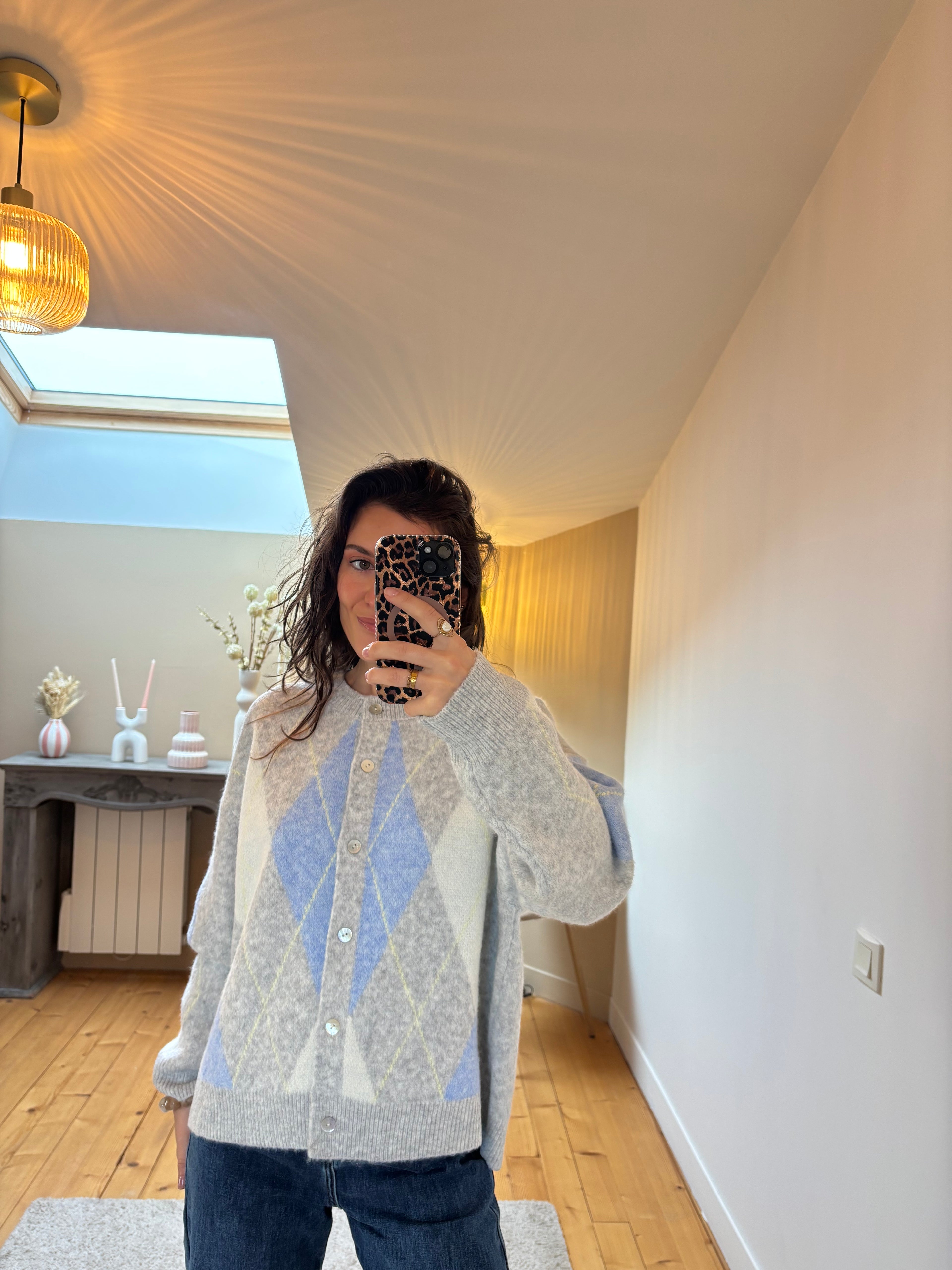 Cardigan Églantine - Gris