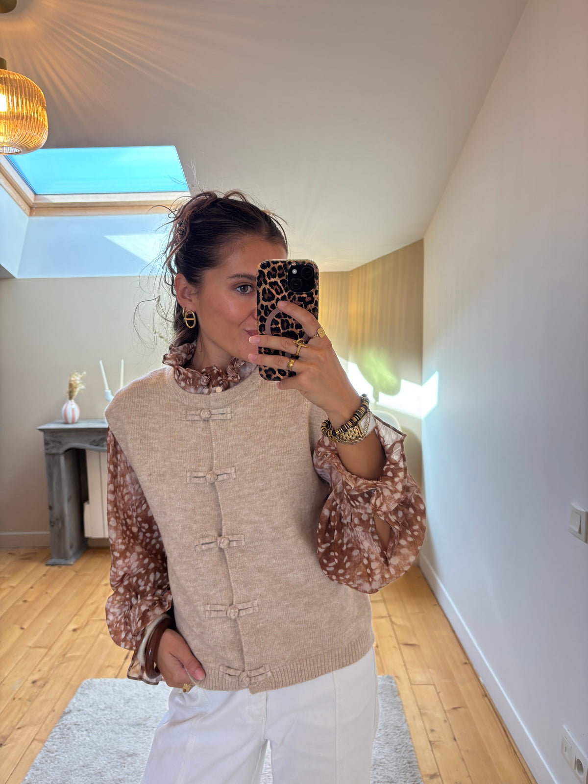 Gilet sans manches Alma - Taupe