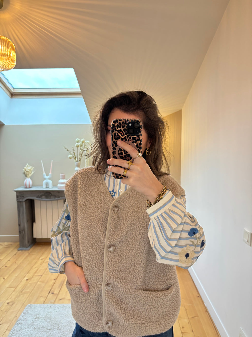 Gilet sans manches Chloé - Taupe