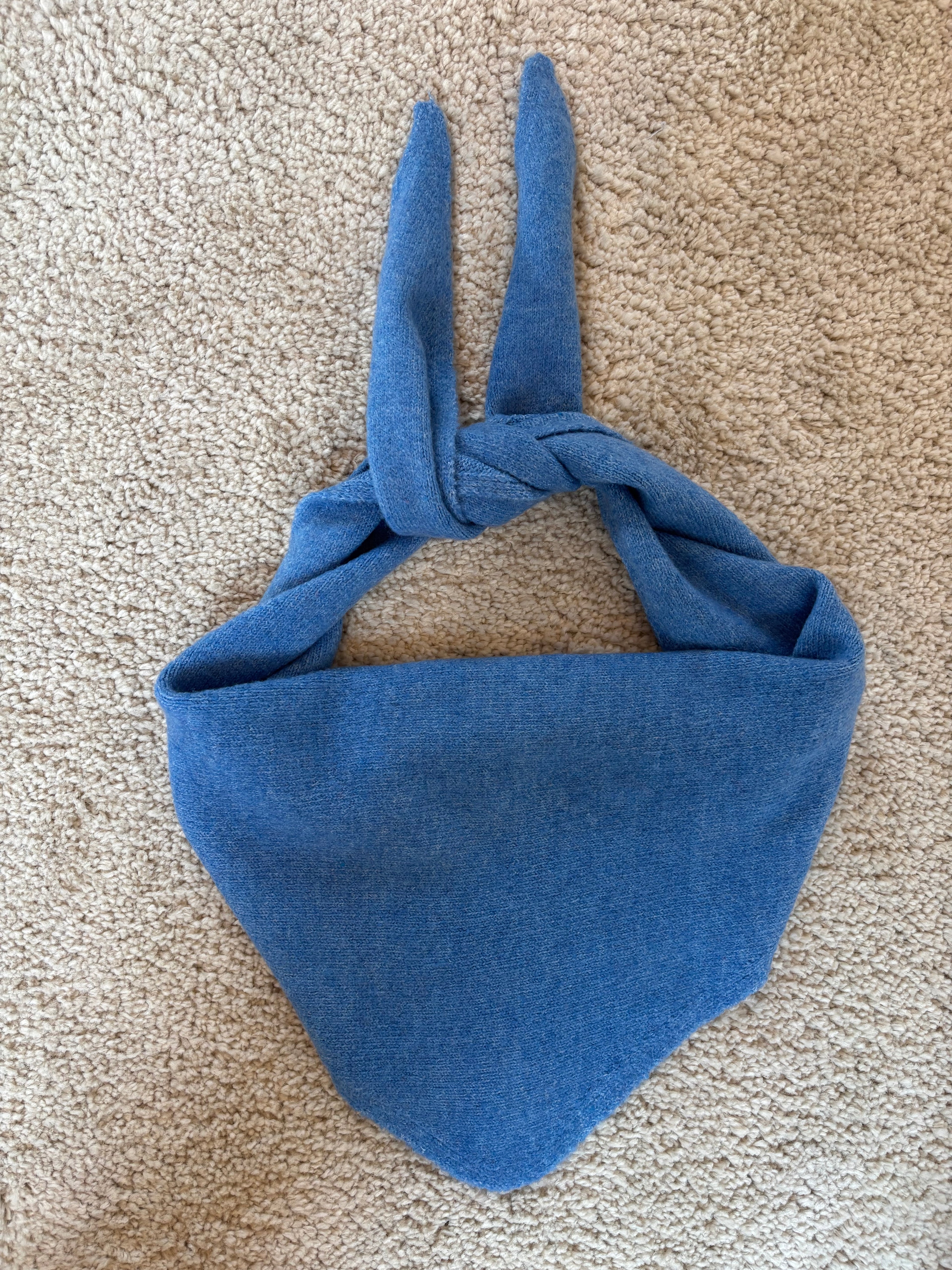 Foulard triangle Simon - Bleu royal